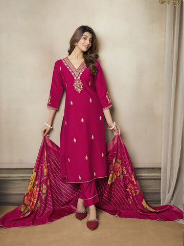 Label khoj women silk blend printed kurta set