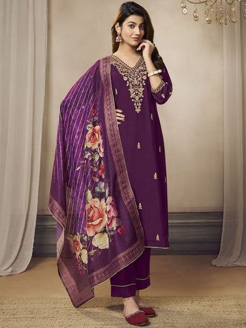 Label khoj women silk blend printed kurta set