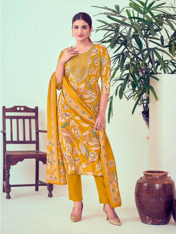 Label Khoj Women Modal silk Kurta ,trouser and dupptta set