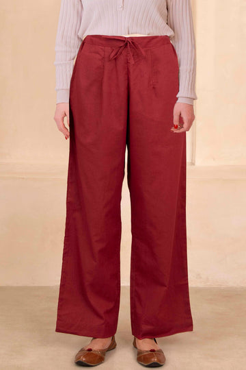 Vermillion Red Palazzo Pant