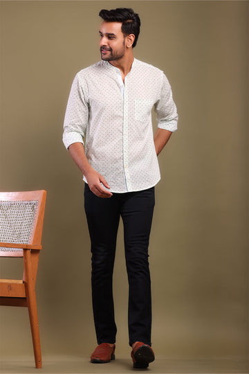 Teal Polka Dots Men's Shirt