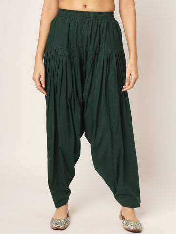 Bottle Green Patiala Pant