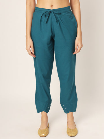 Teal Tulip Pants