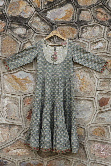 Stone Grey Flared Dress