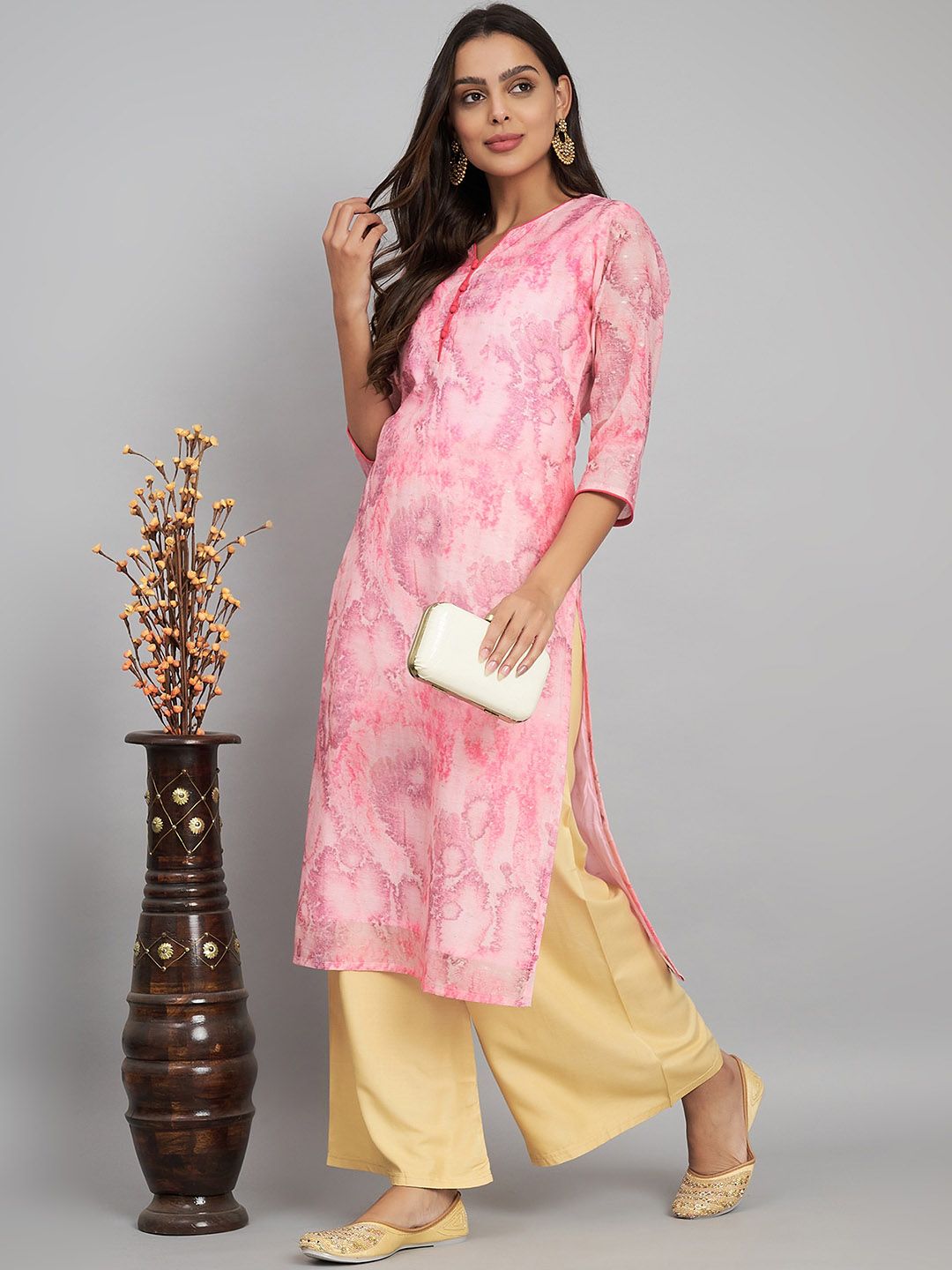 Label Khoj Women Slik Blend Kurta