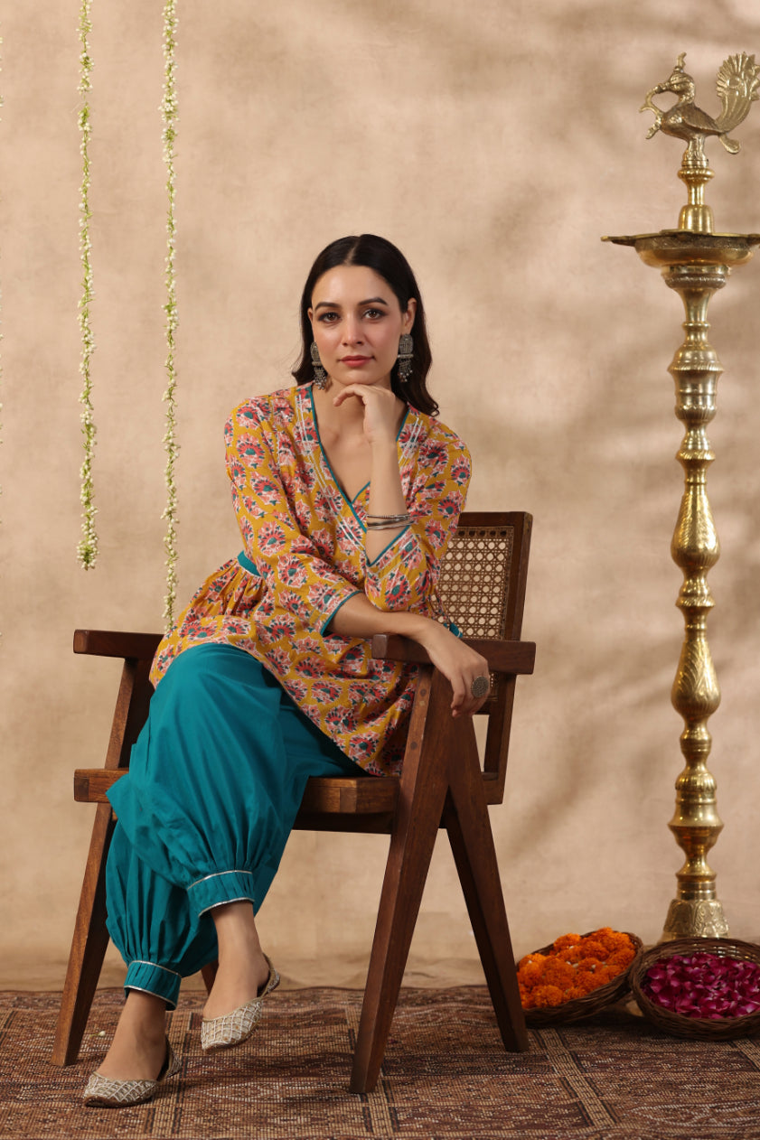 Shuddhi Yellow gota Top