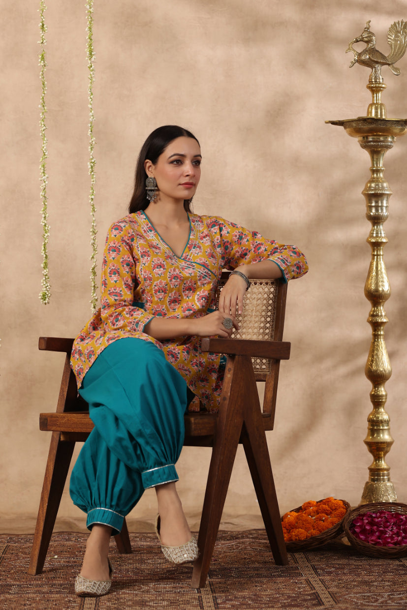 Shuddhi Yellow gota Top