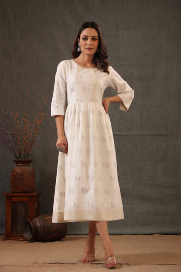 Macron Cream White Dress