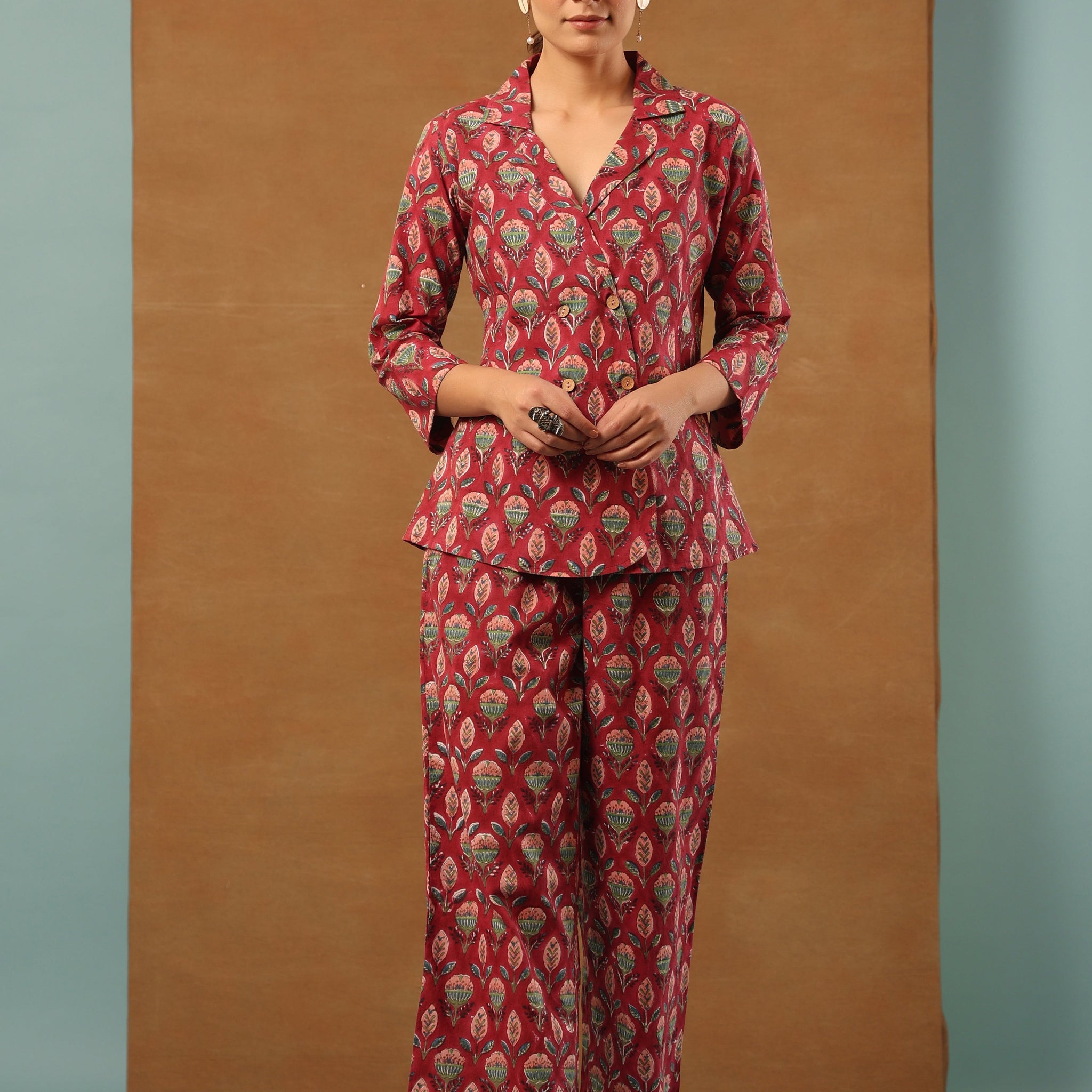 Rouge Pink 3 Pcs Co-ord Set
