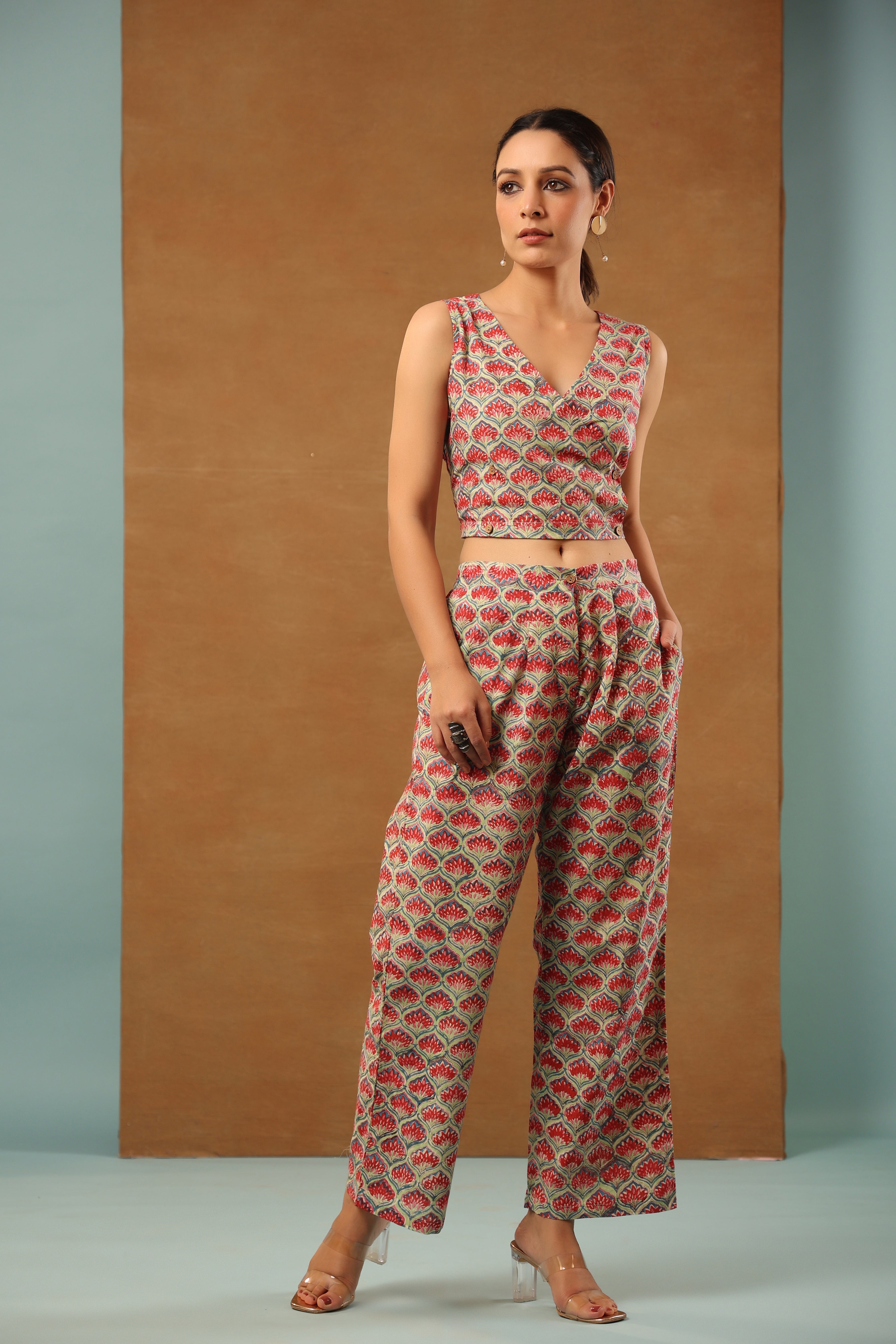 Mint Green 3 Pcs Co-Ord Set