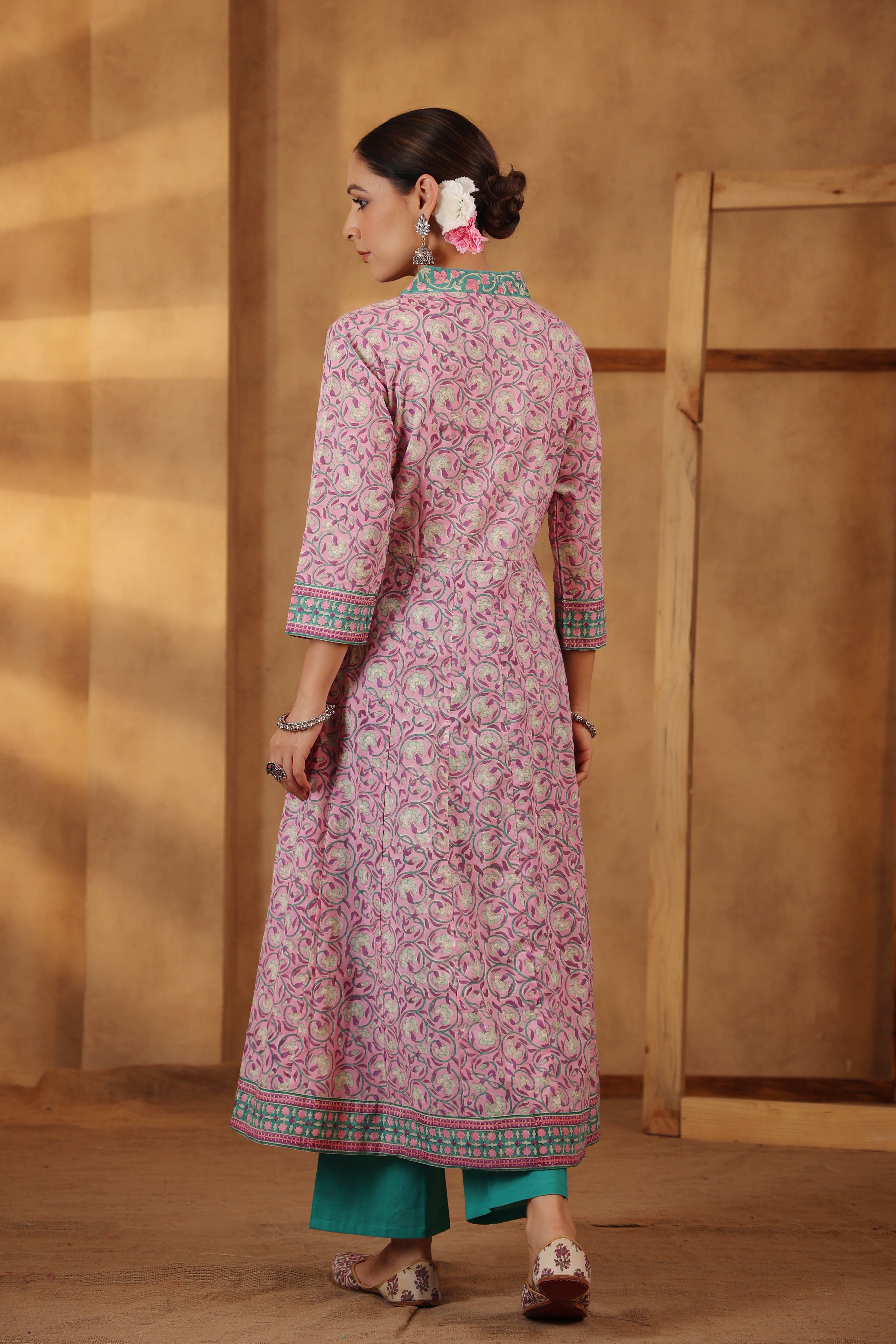 Carnation Pink Anarkali Kurta