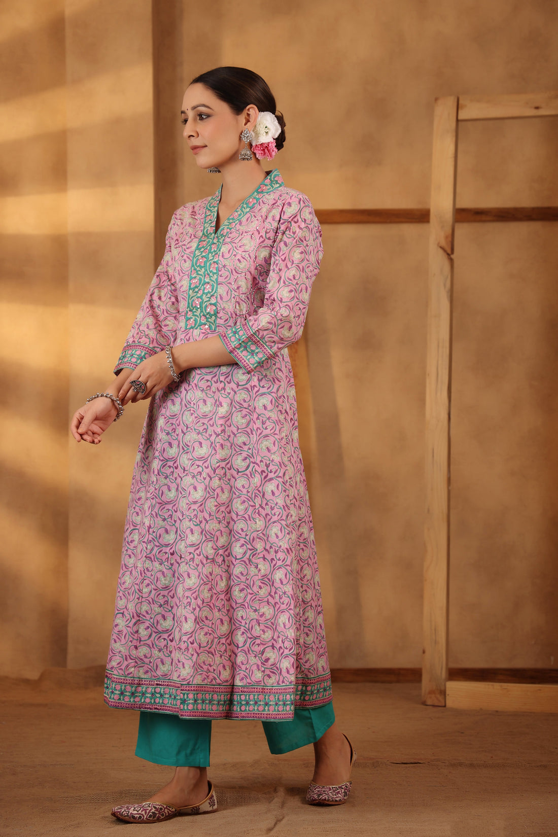Carnation Pink Anarkali Kurta