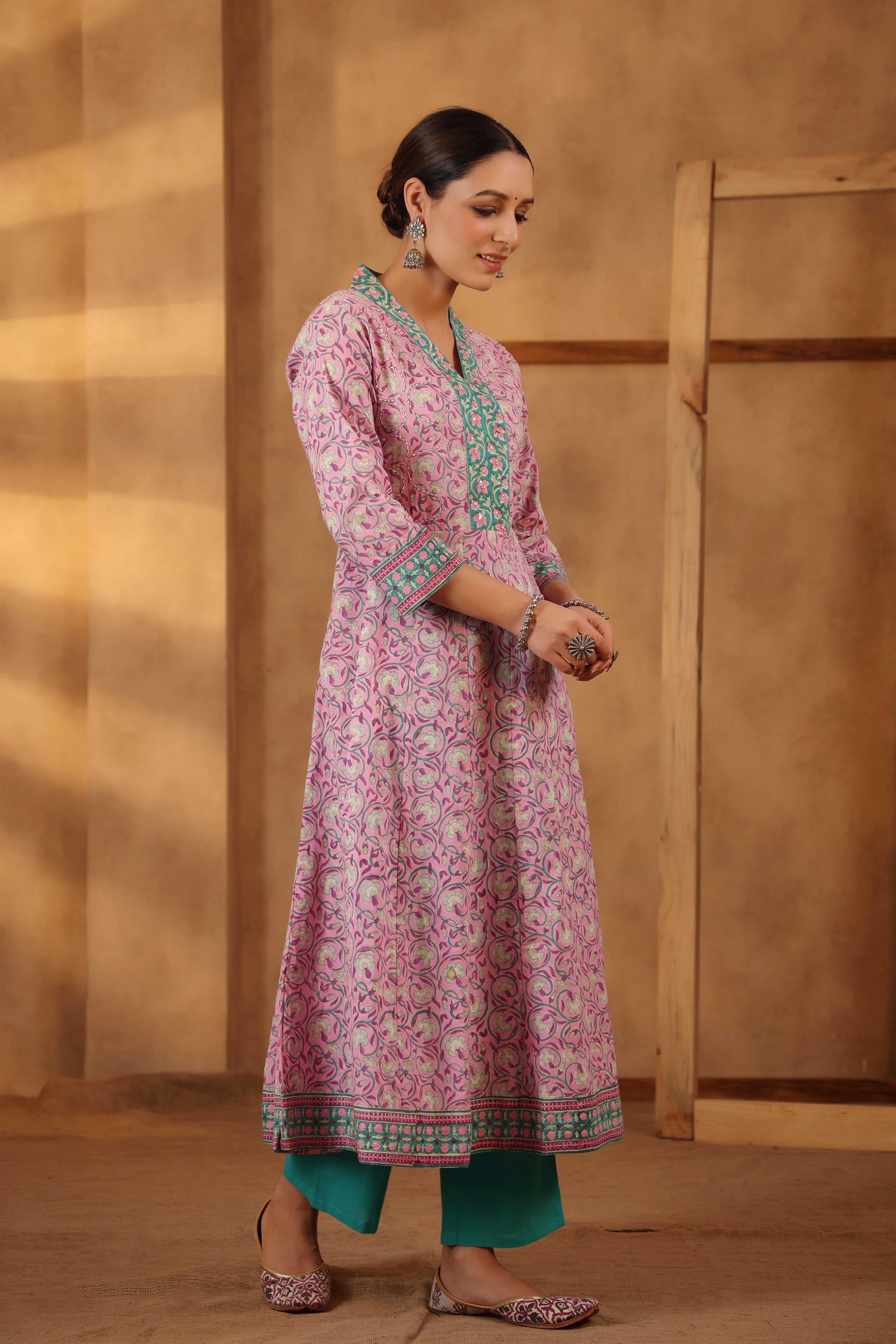Carnation Pink Anarkali Kurta