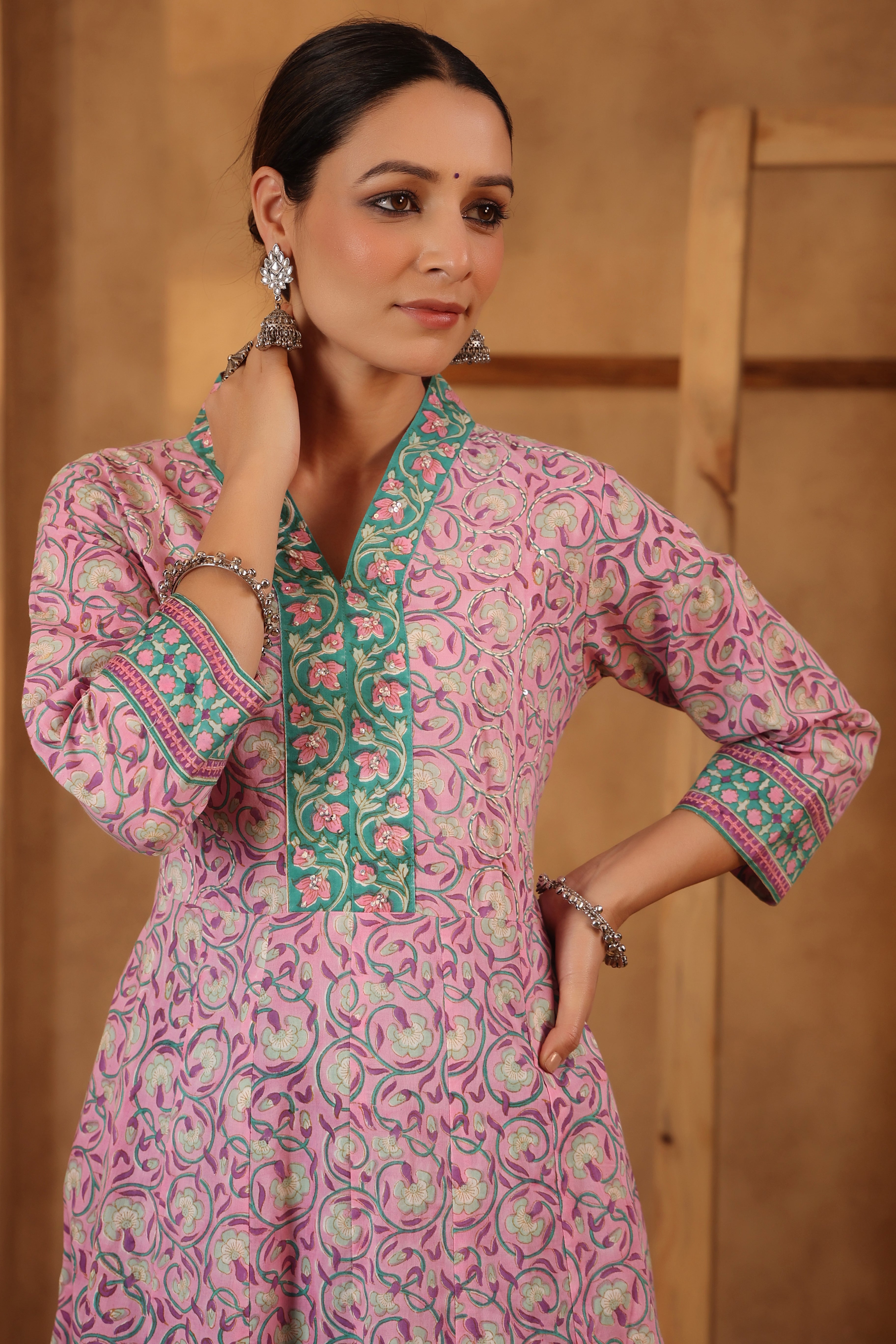 Carnation Pink Anarkali Kurta