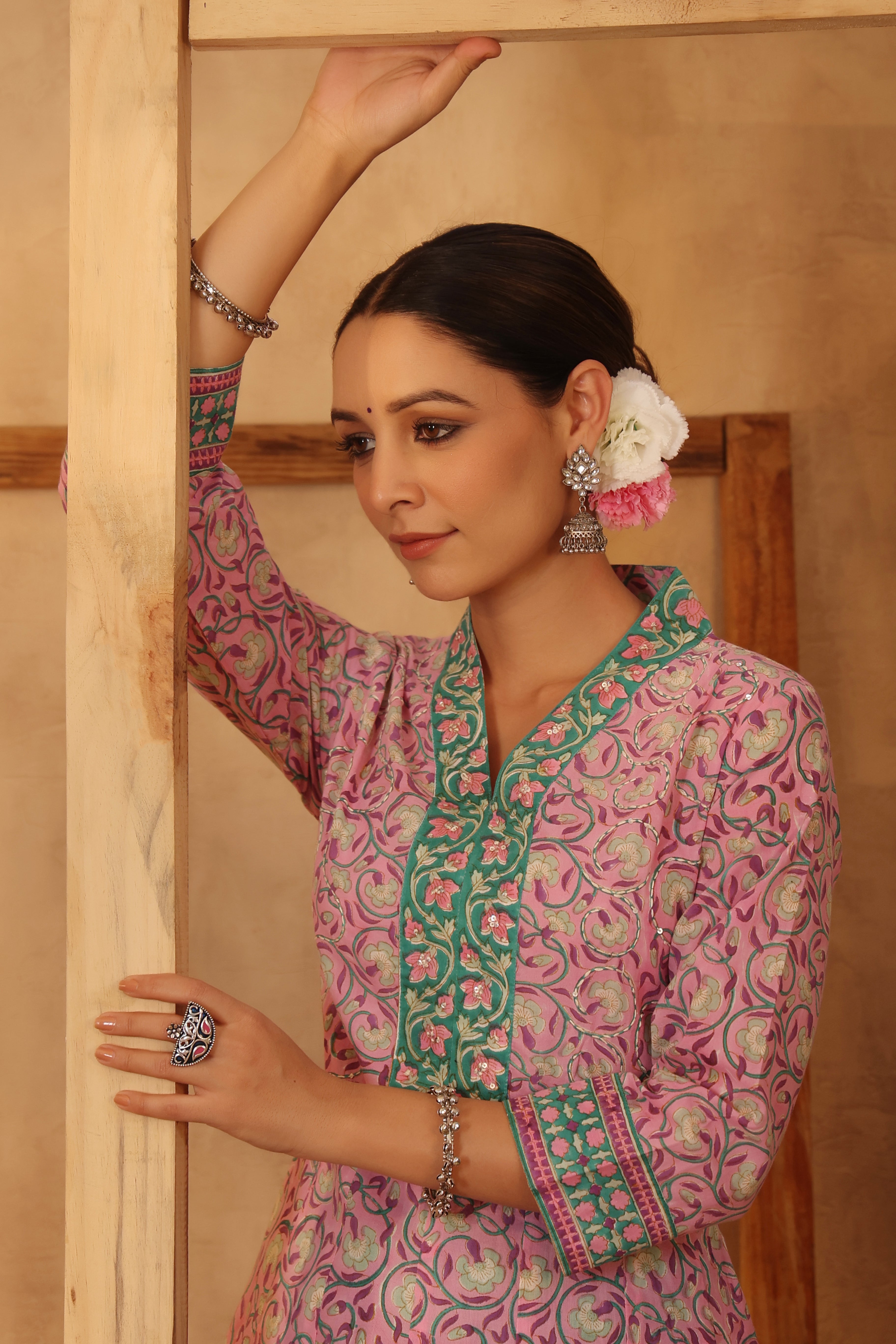 Carnation Pink Anarkali Kurta