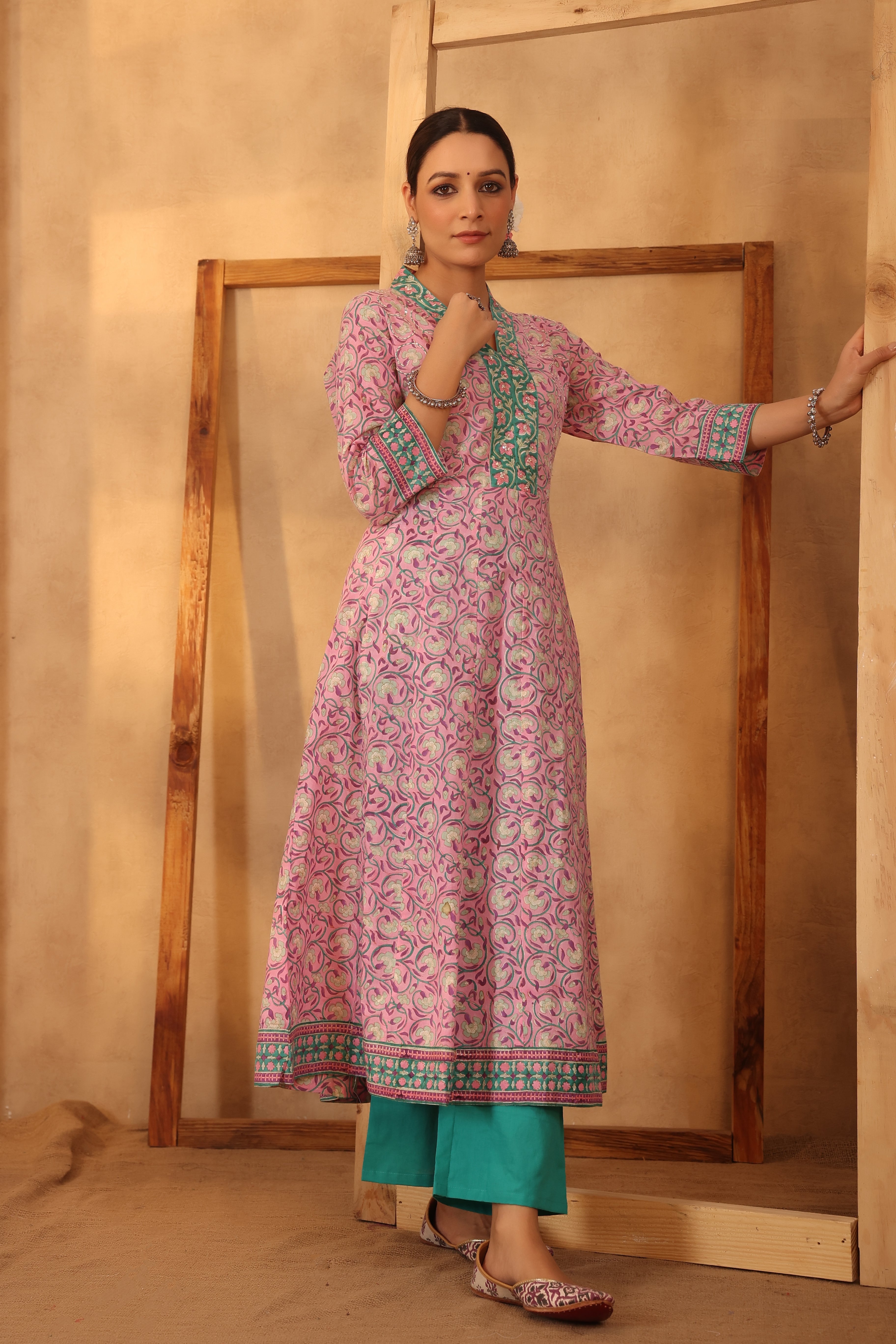 Carnation Pink Anarkali Kurta