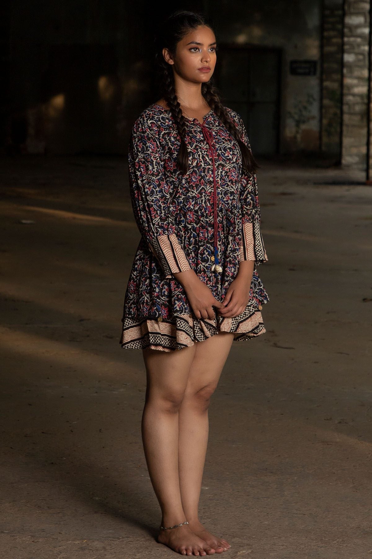 Shuddhi Kalamkari And Beige Top