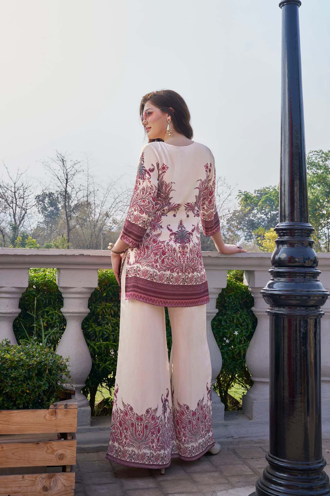 Label Khoj Women's Digital print with hand work Cord Set