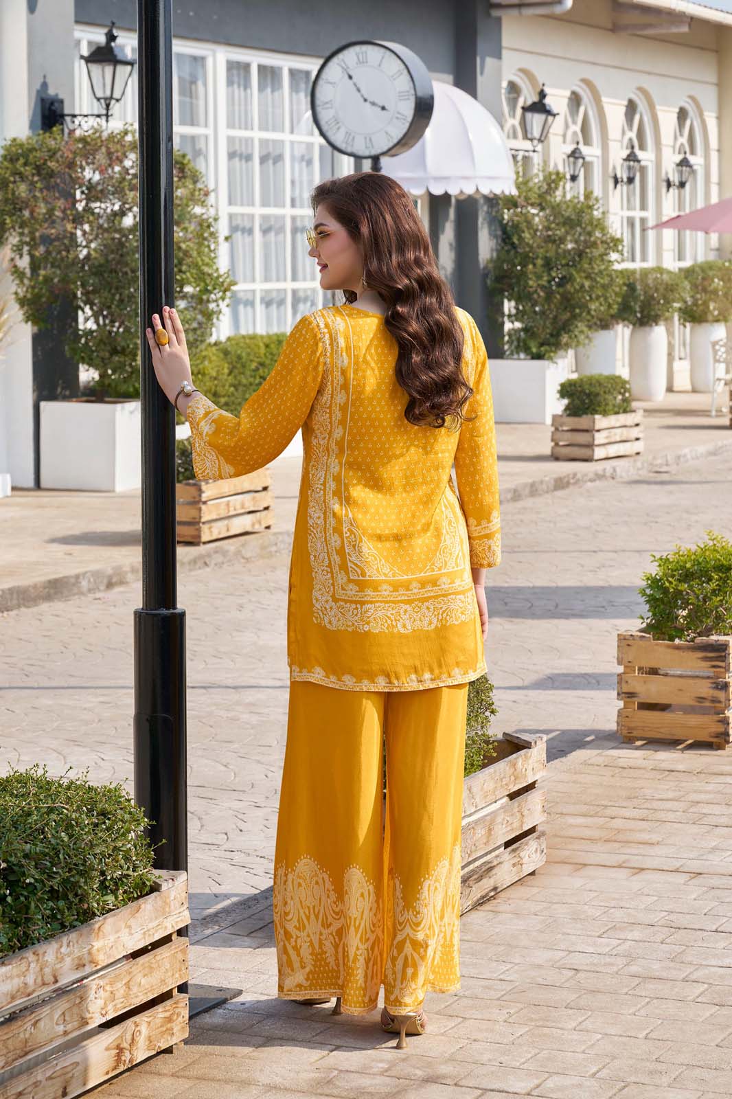 Label Khoj Women's Digital print with hand work Cord Set