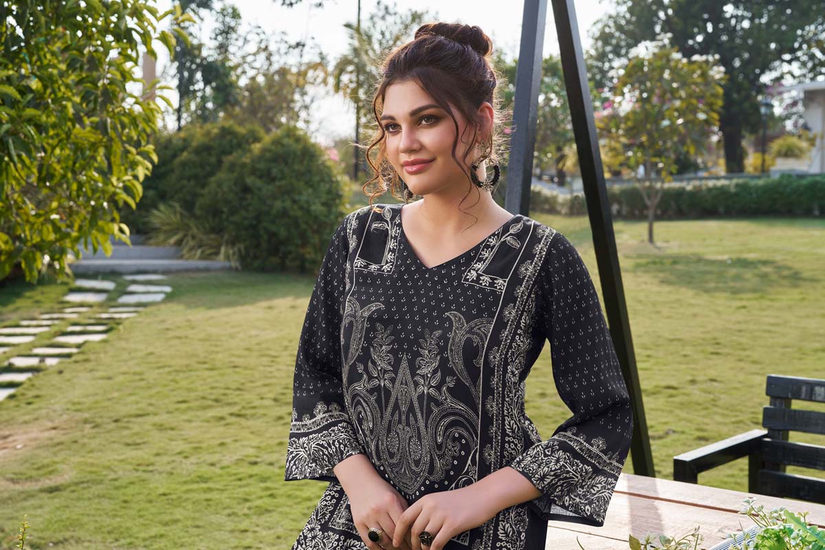 Label Khoj Women's Digital print with hand work Cord Set