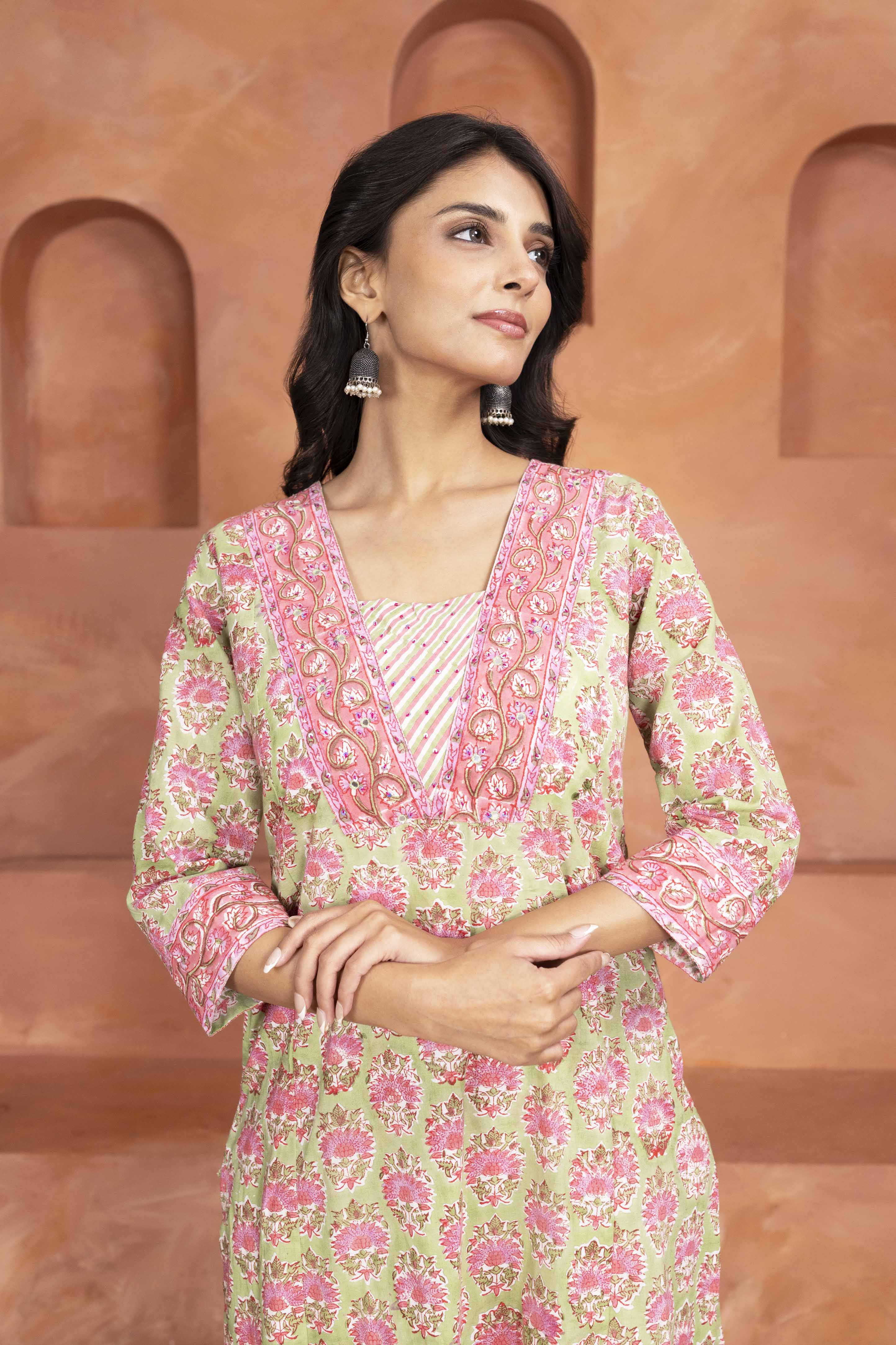 Sage Green and Pink 3 Piece Set