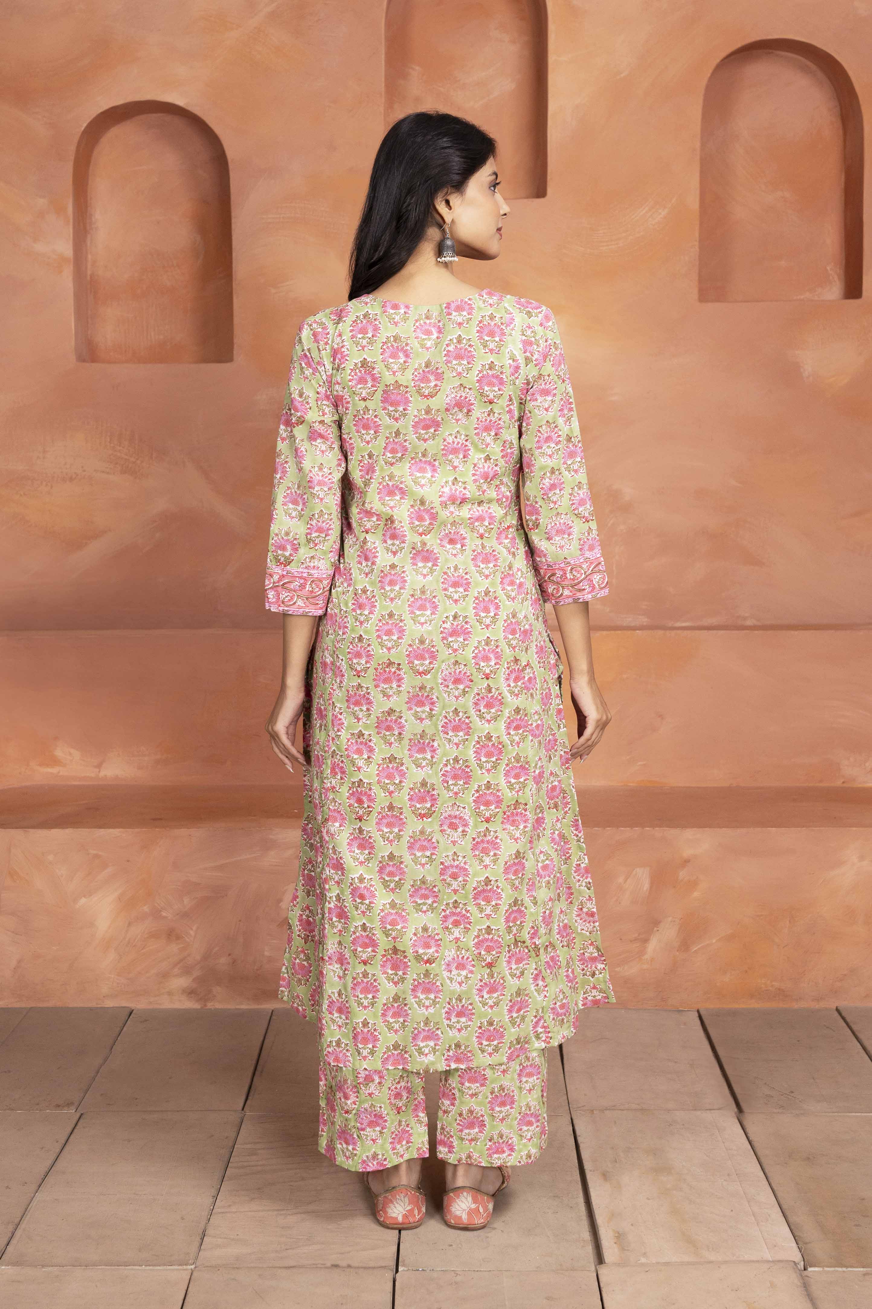 Sage Green and Pink 3 Piece Set