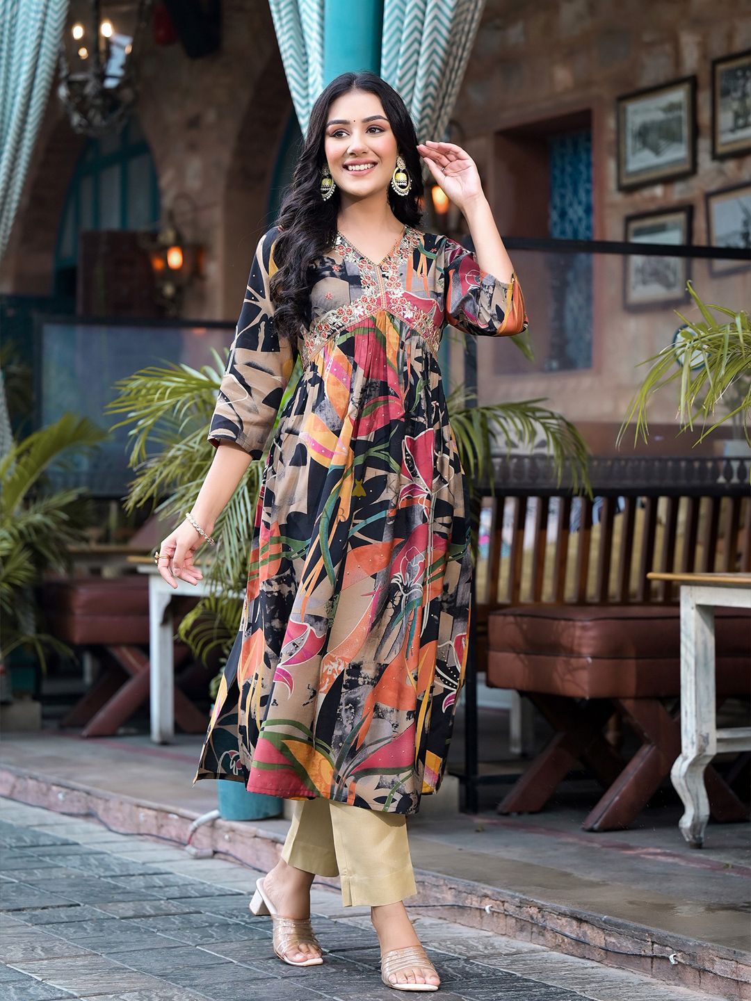 Label khoj Women Silk blend kurta