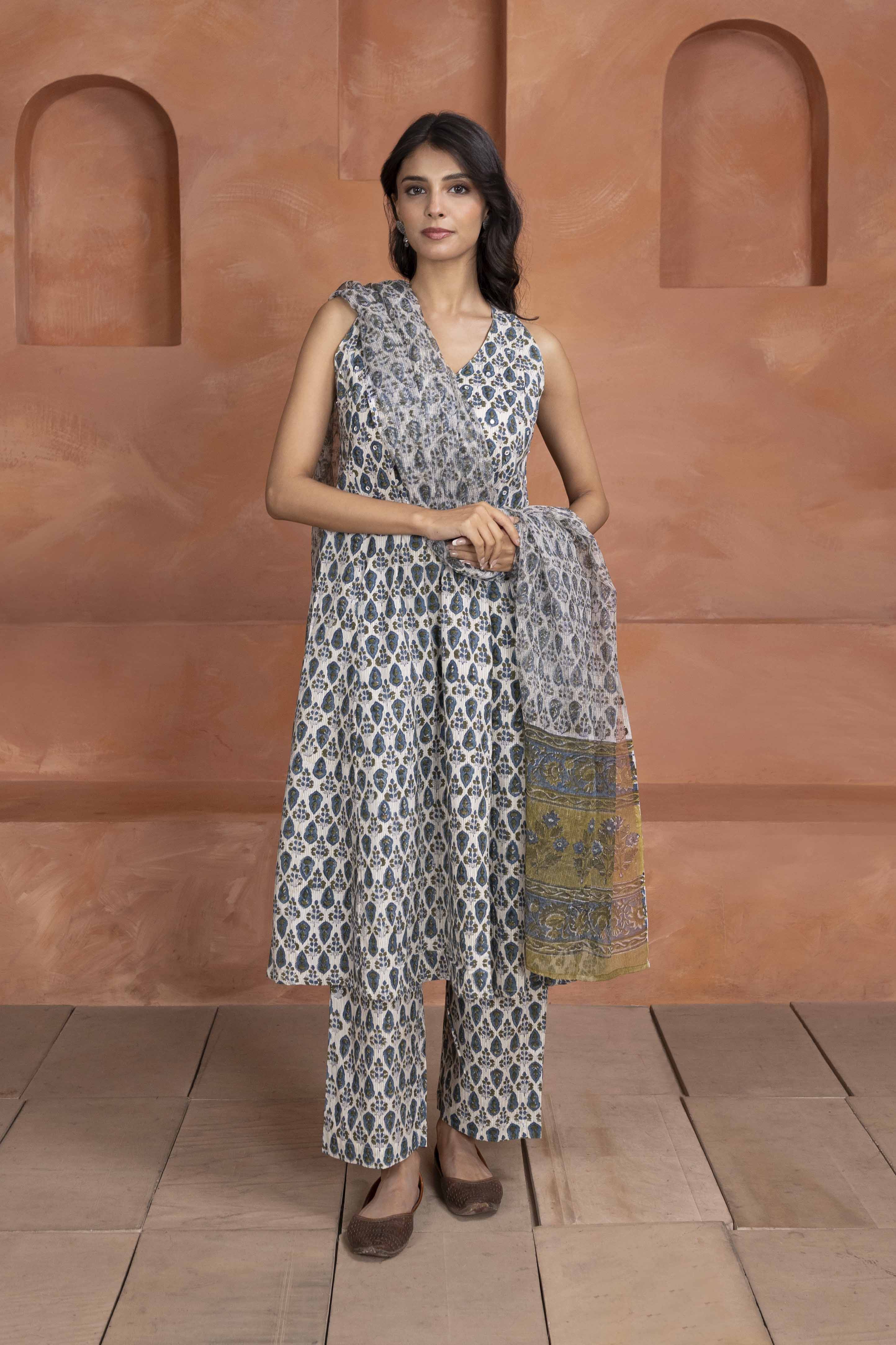 Indigo and Olive 3 Piece Set