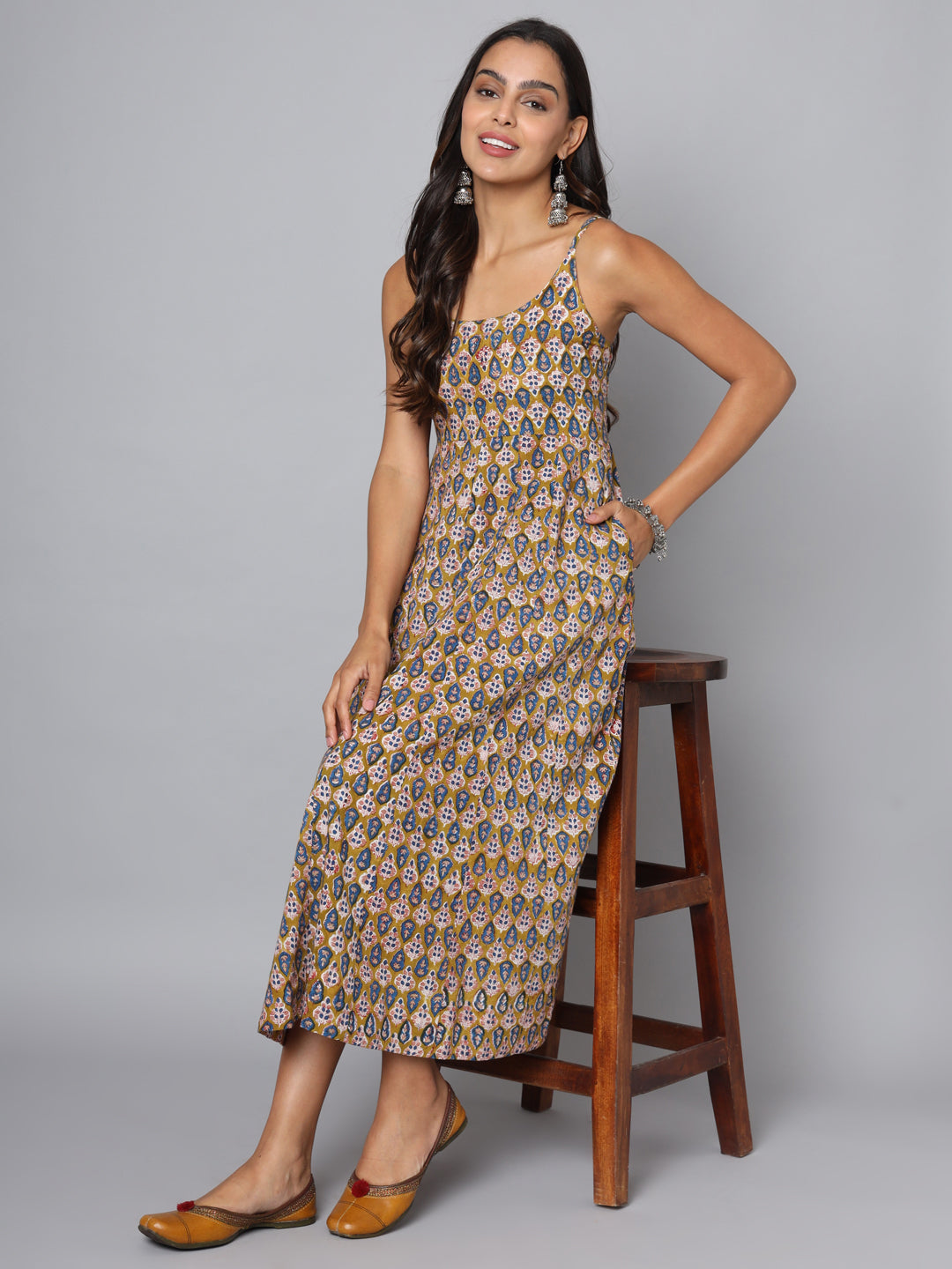 Shuddhi Blue Sphageti dress