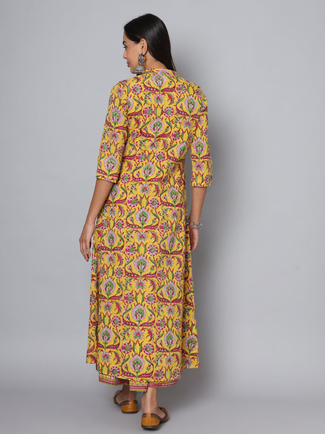 Shuddhi Yellow and Pink Double Dress