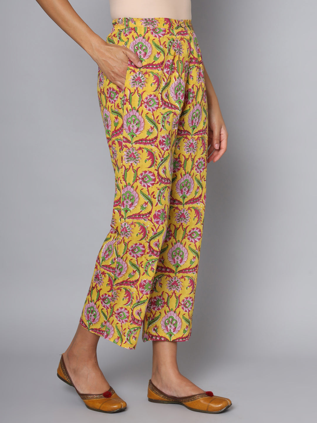 Shuddhi yellow and pink cord set
