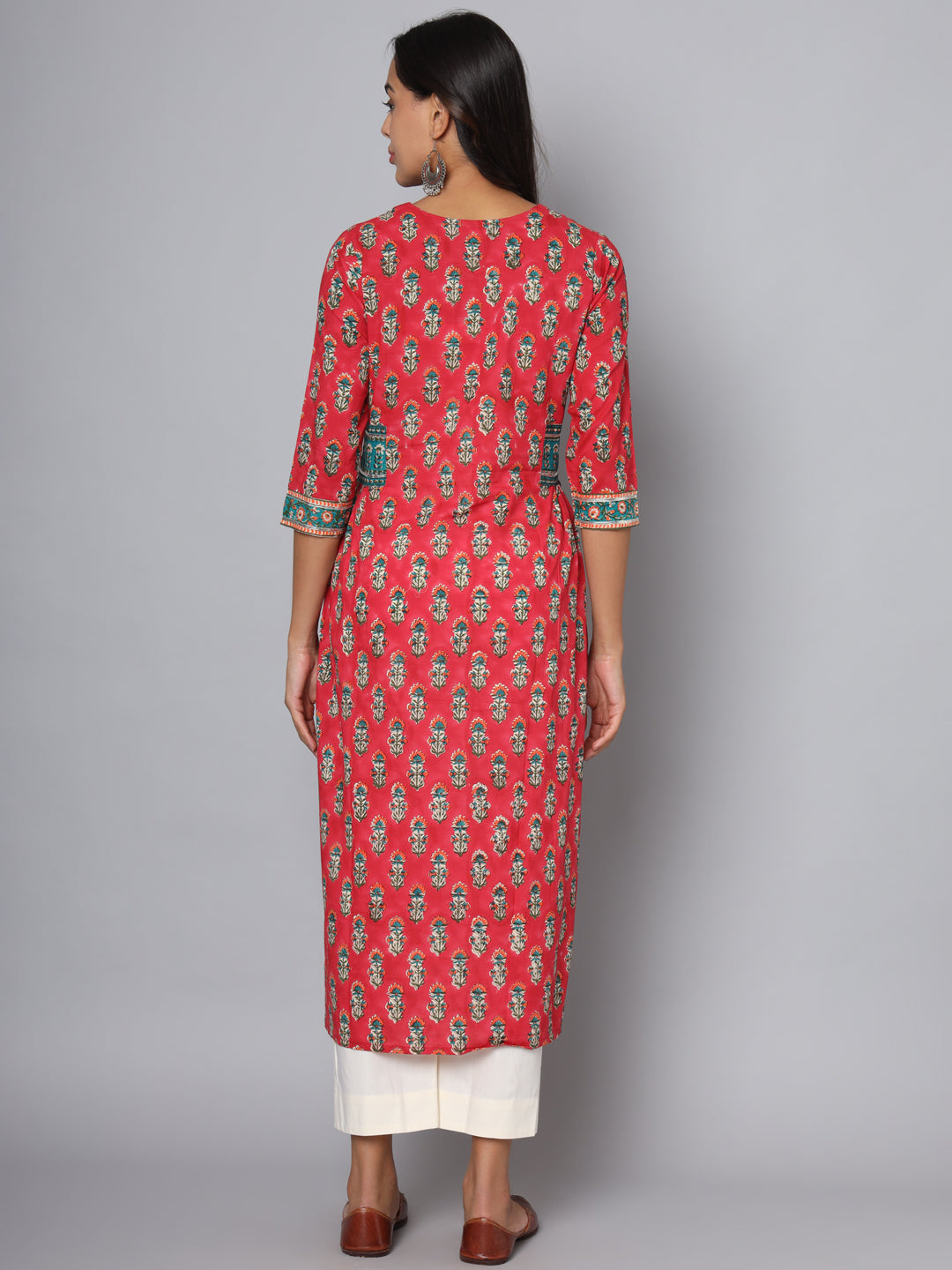 Shuddhi Pink and Green Kurta