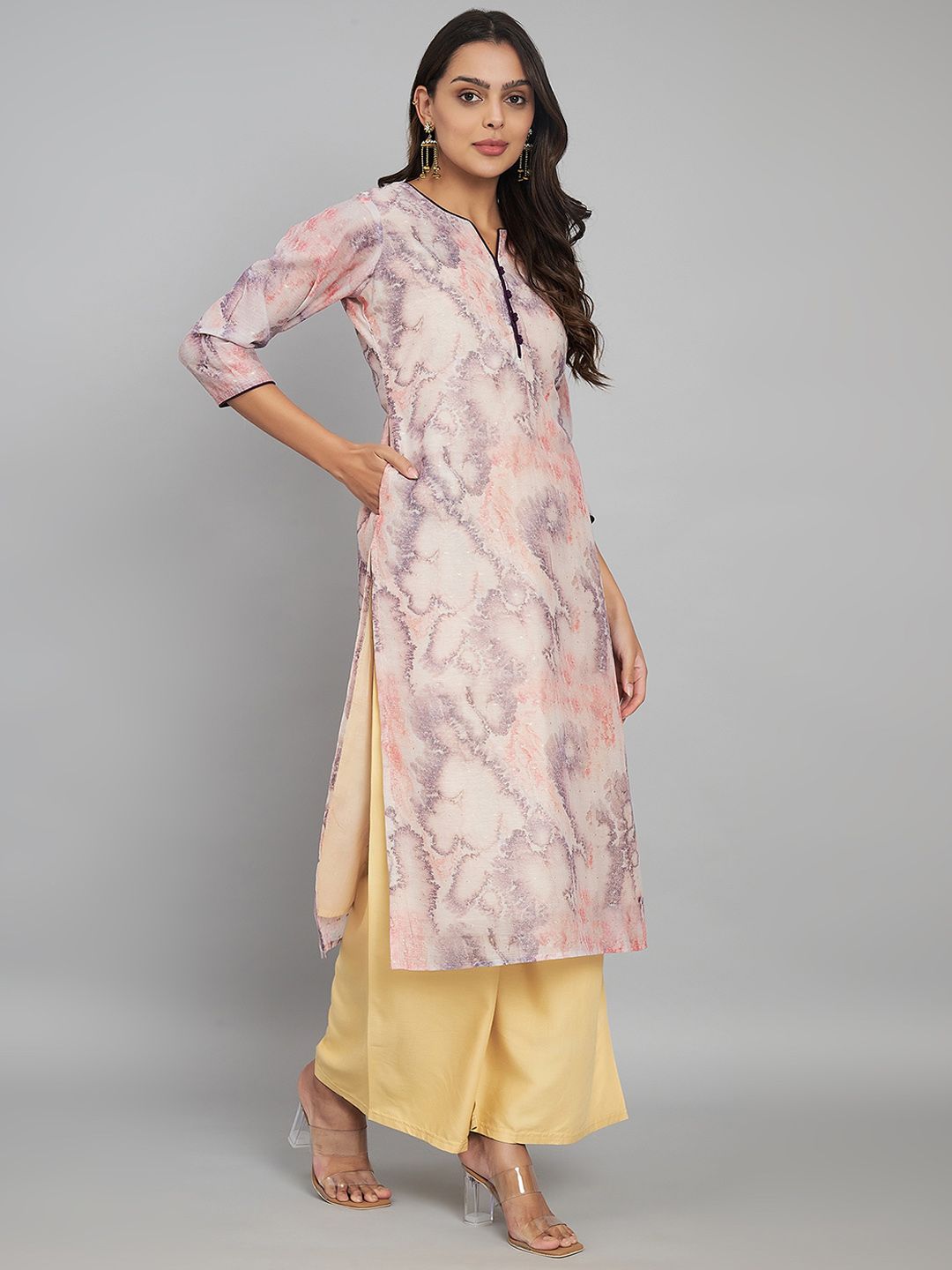Label Khoj Women Slik Blend Kurta