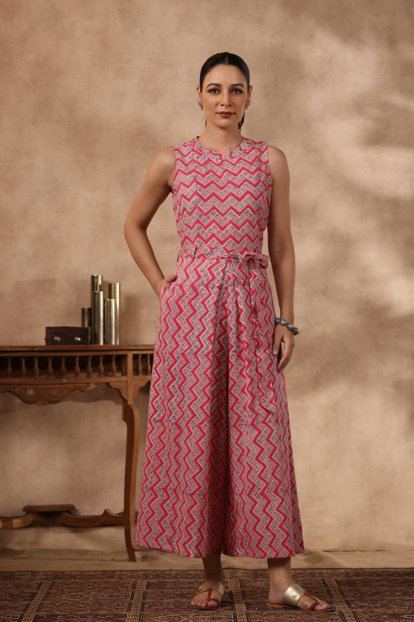 Shuddhi Pink Jumpsuit