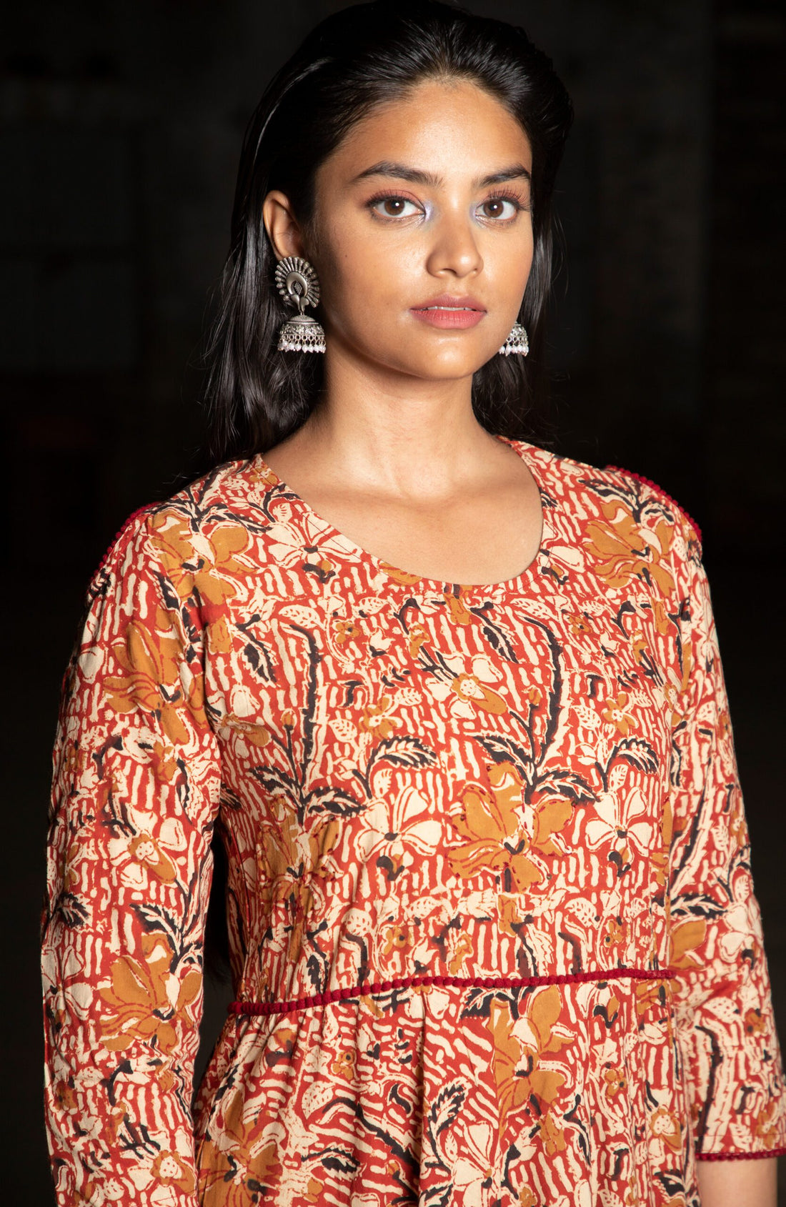 Shuddhi Brown And Mustard Long Dress