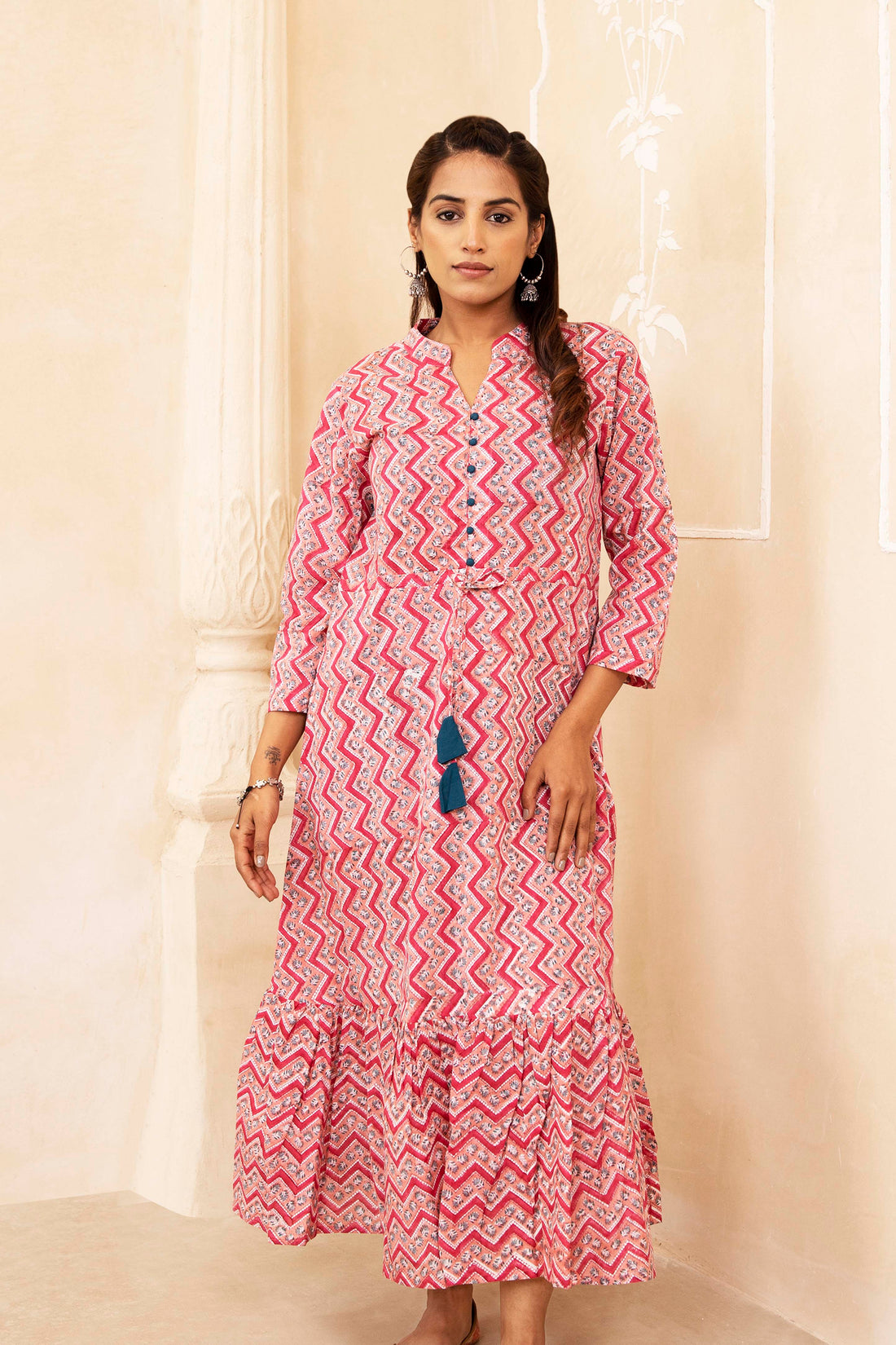 Peach Tassel Dress