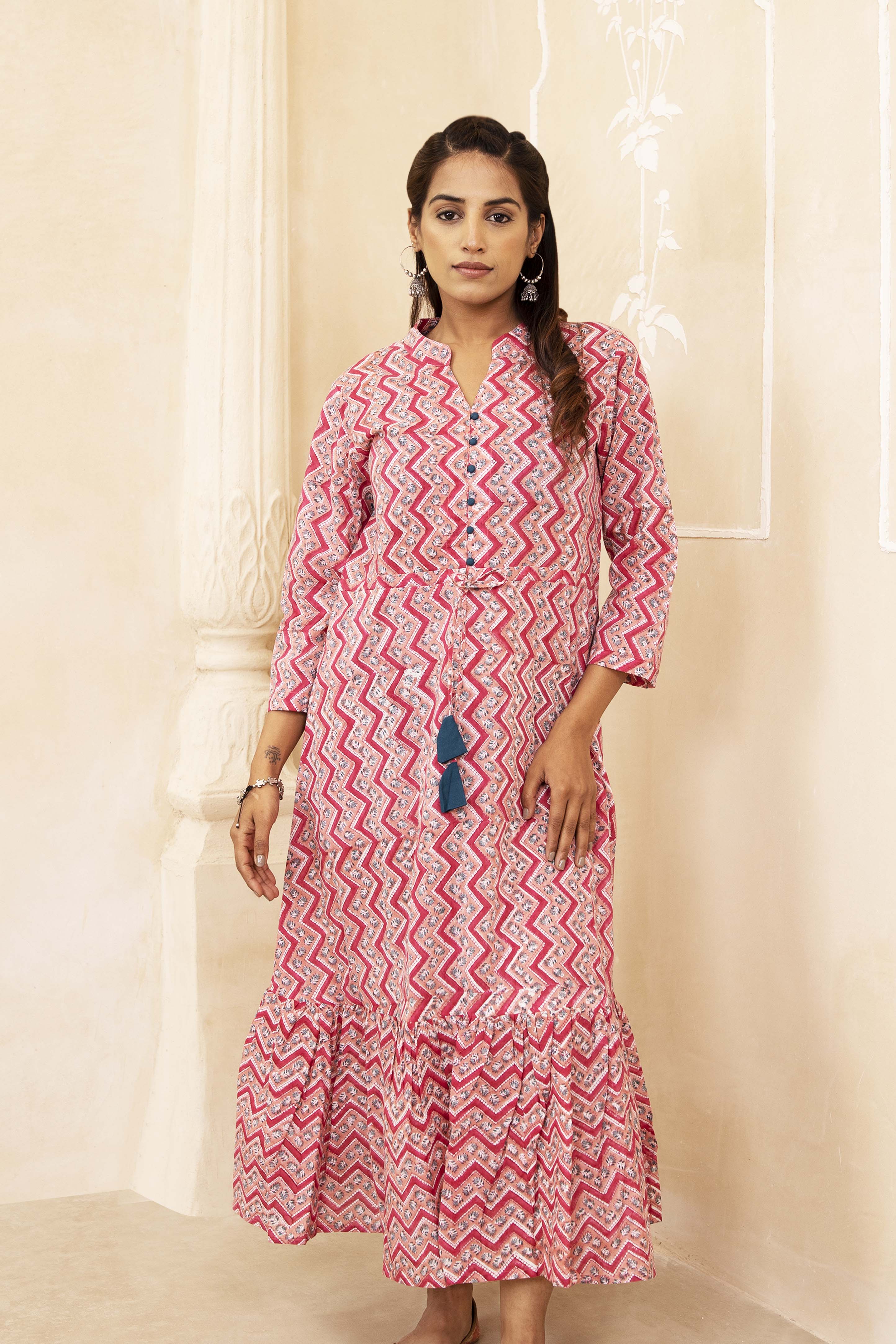 Peach Tassel Dress
