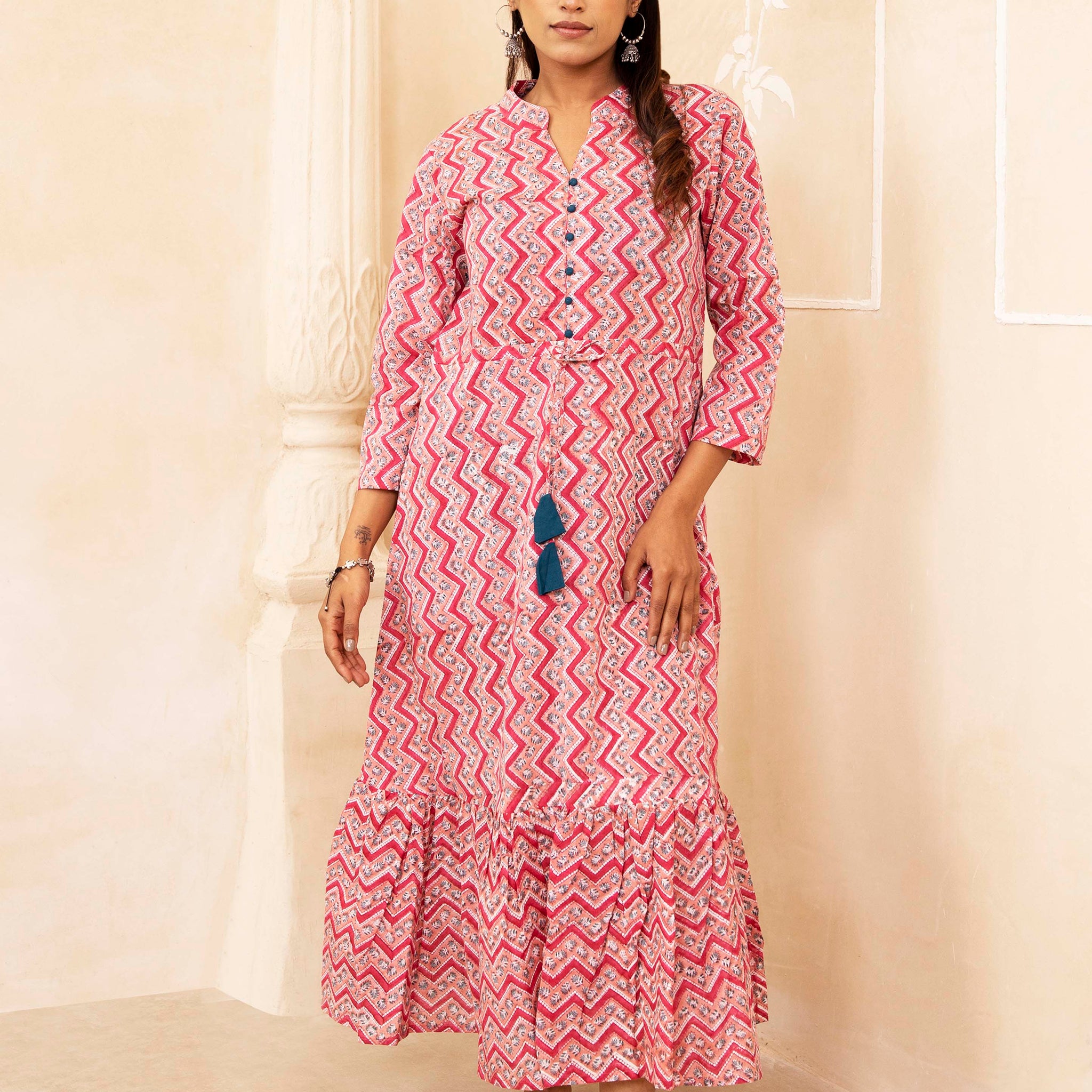 Peach Tassel Dress