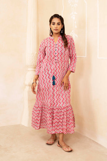 Peach Tassel Dress