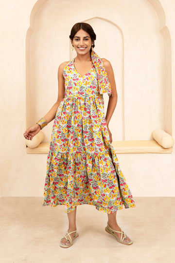 Mint Green Halter Neck Dress