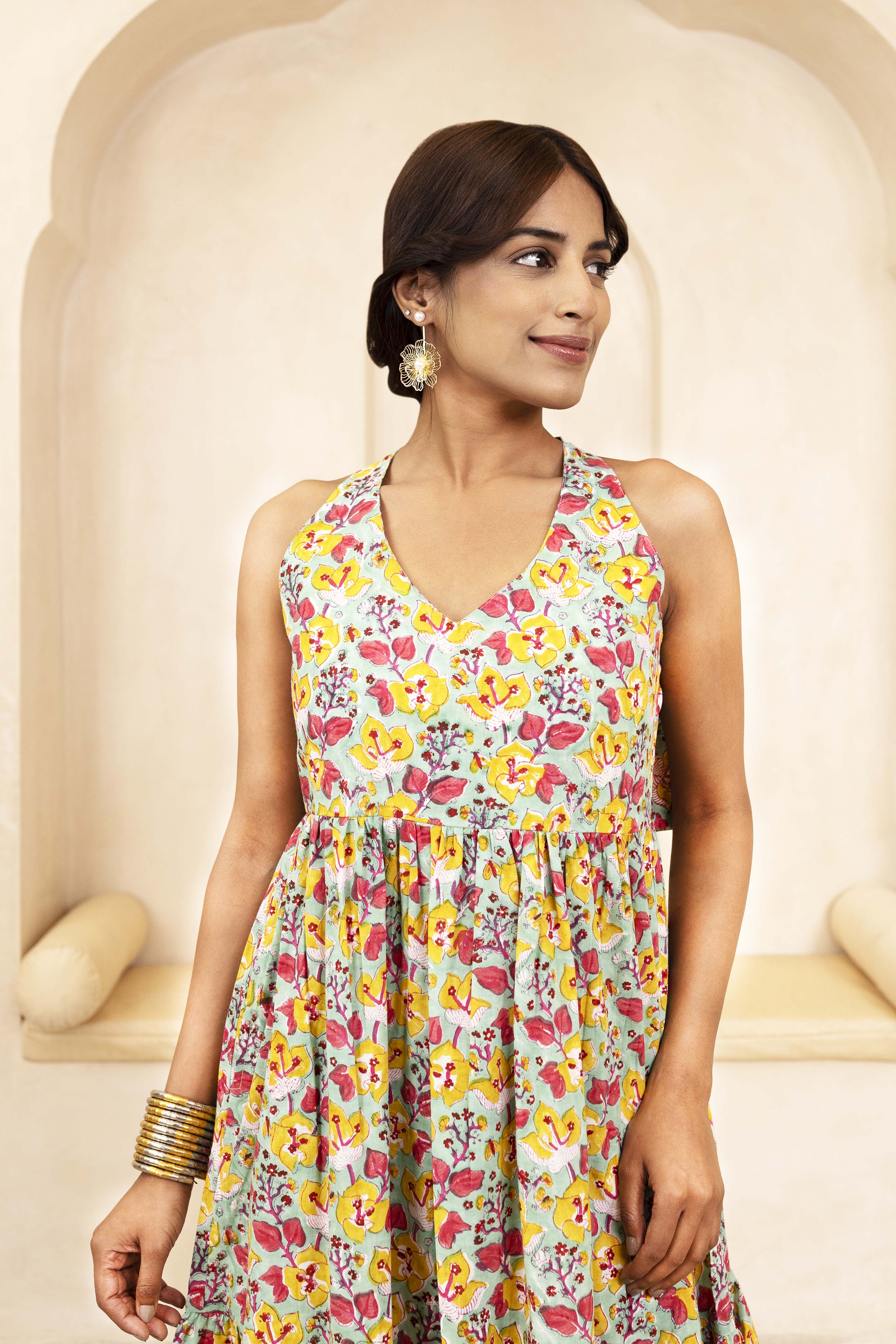 Mint Green Halter Neck Dress
