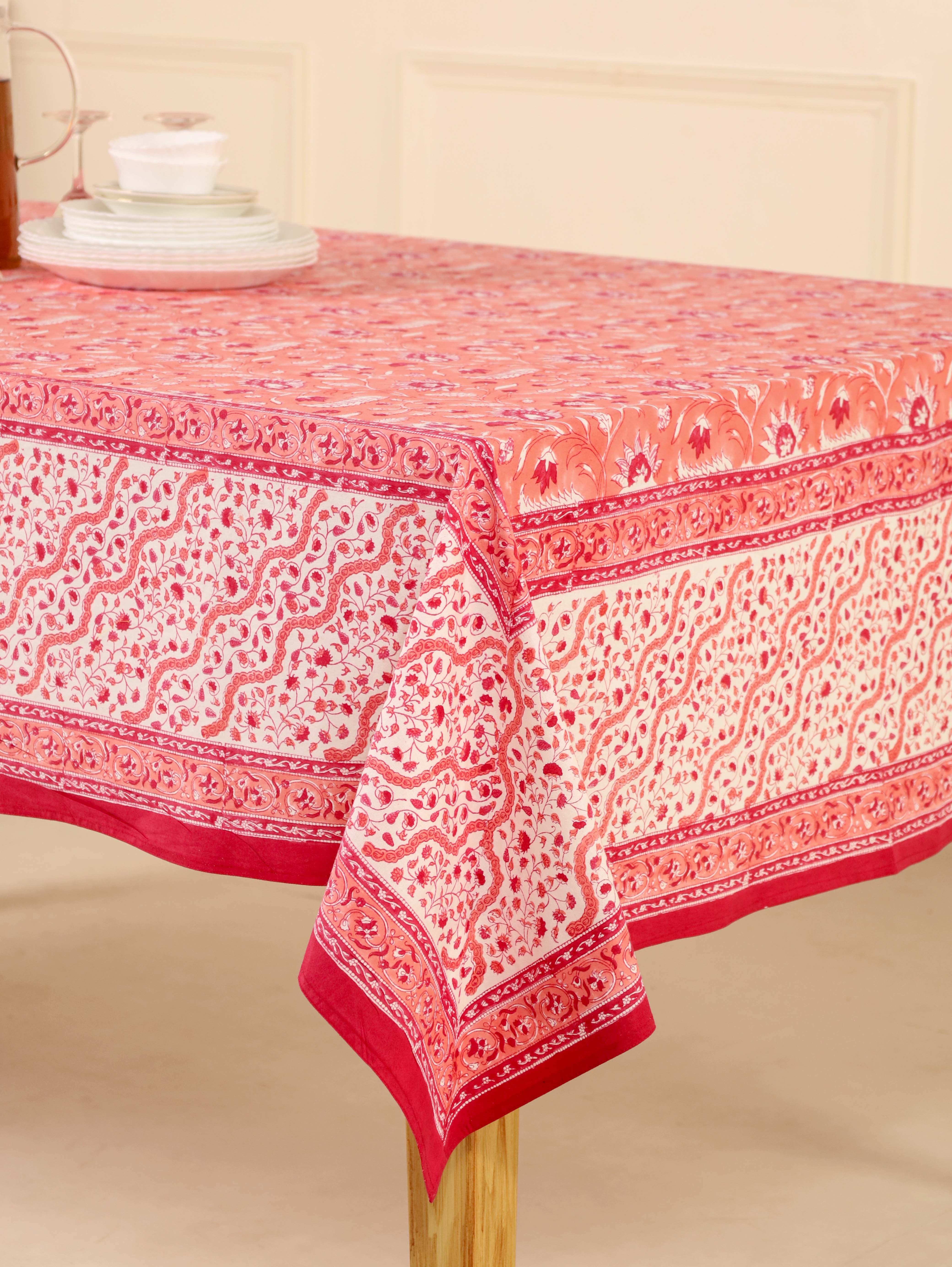 Peach and Red Table Cover