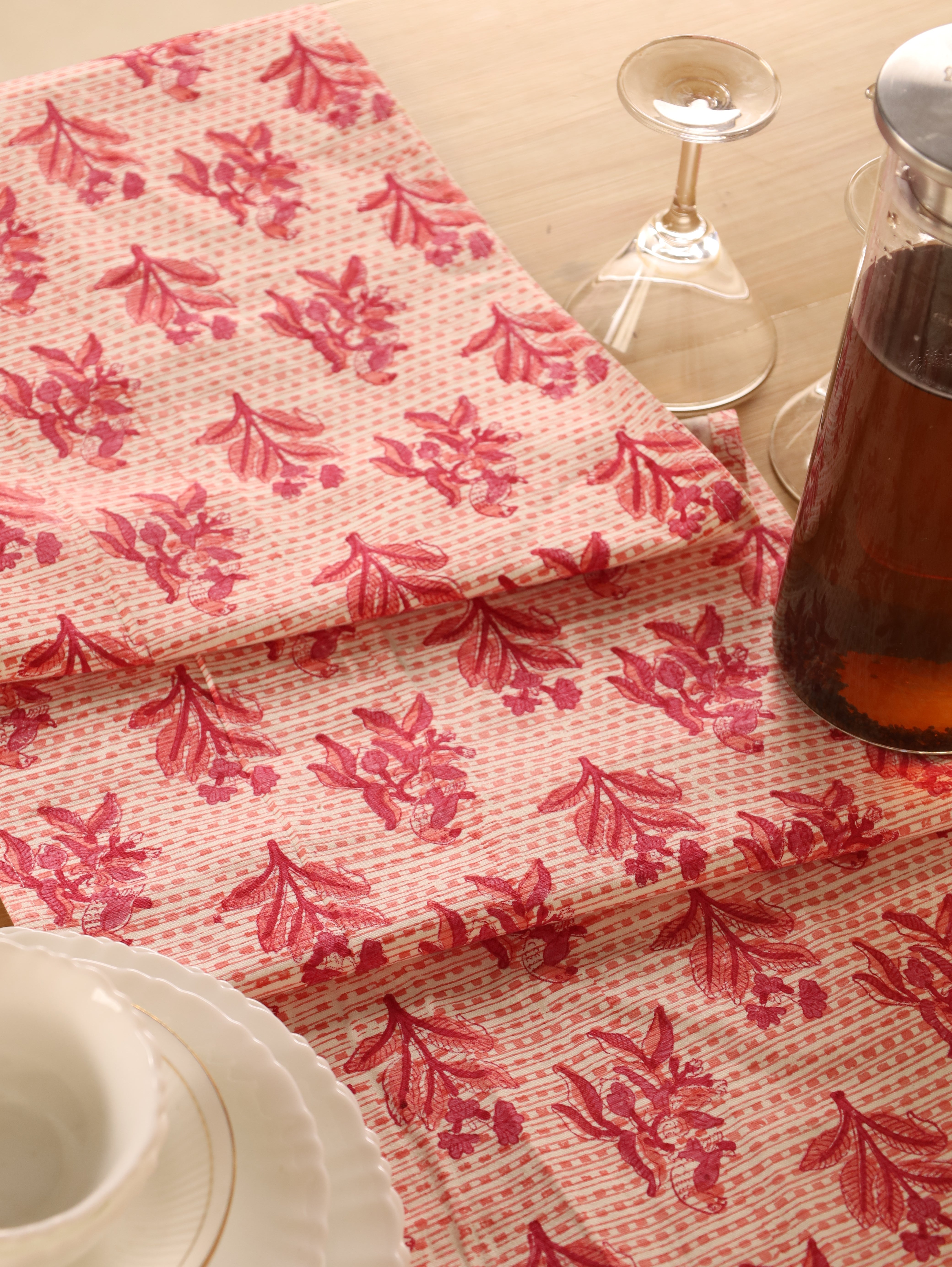 Red and Pink Table Runner