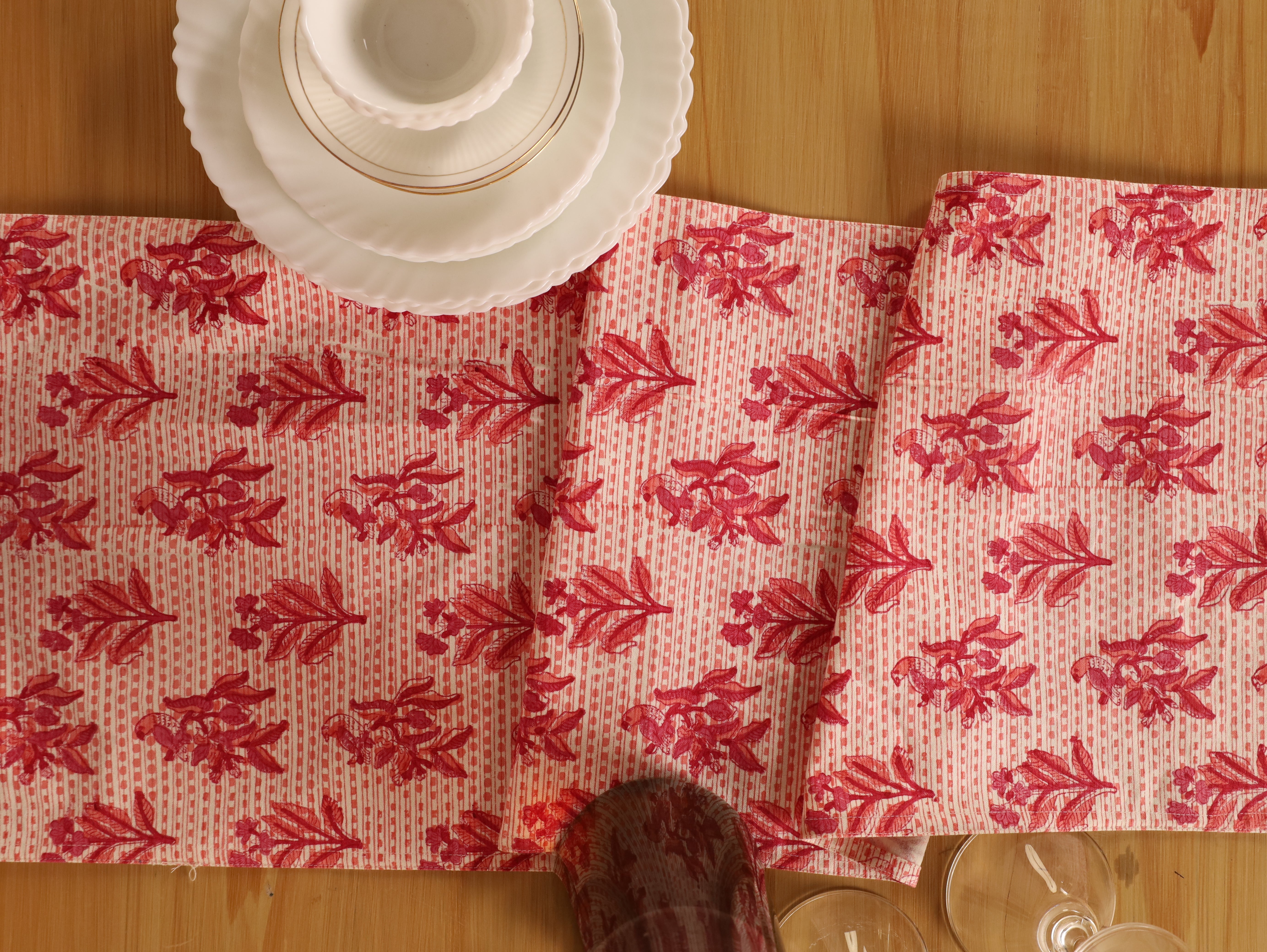Red and Pink Table Runner