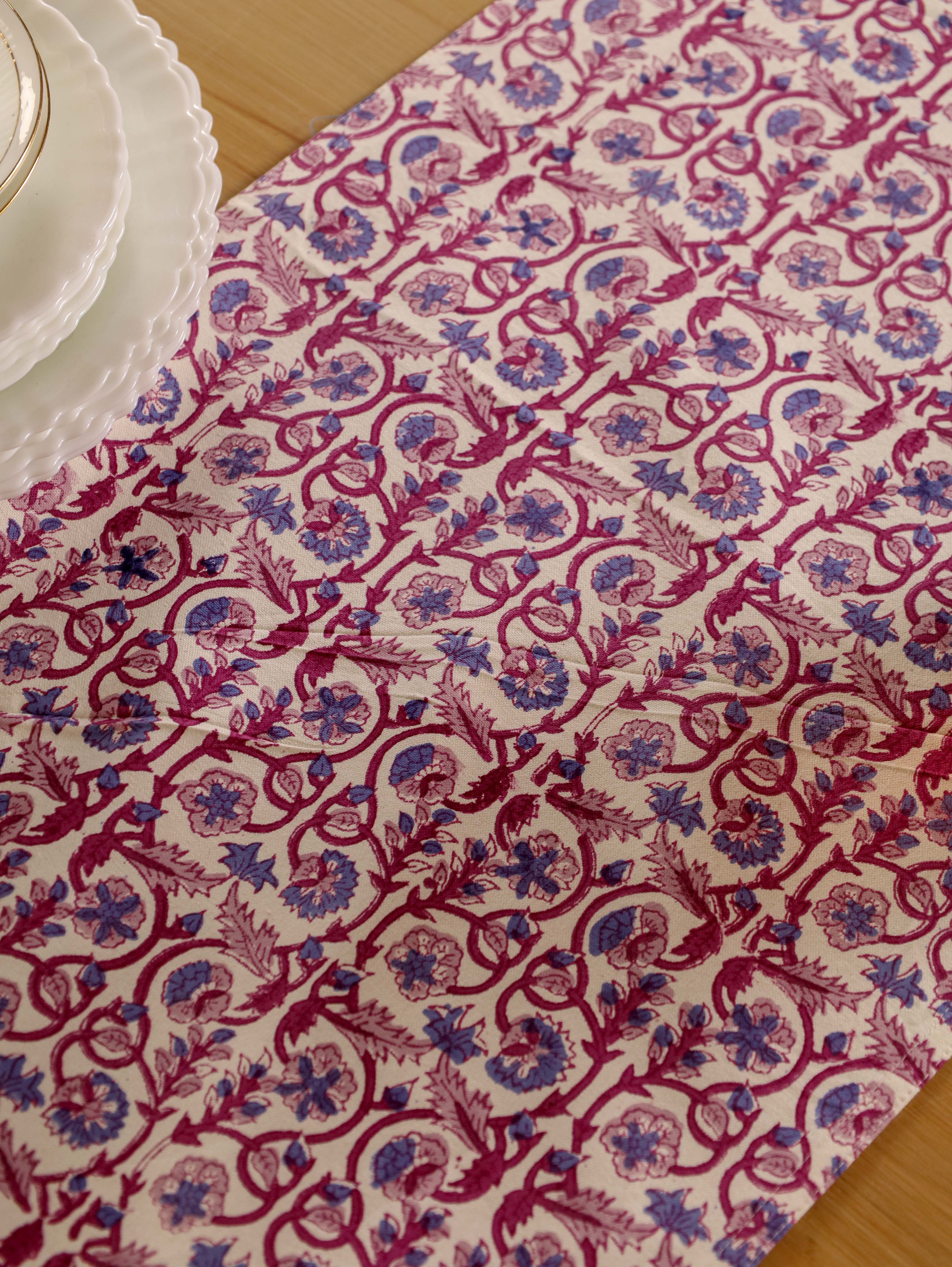 Blue and Purple Table Runner