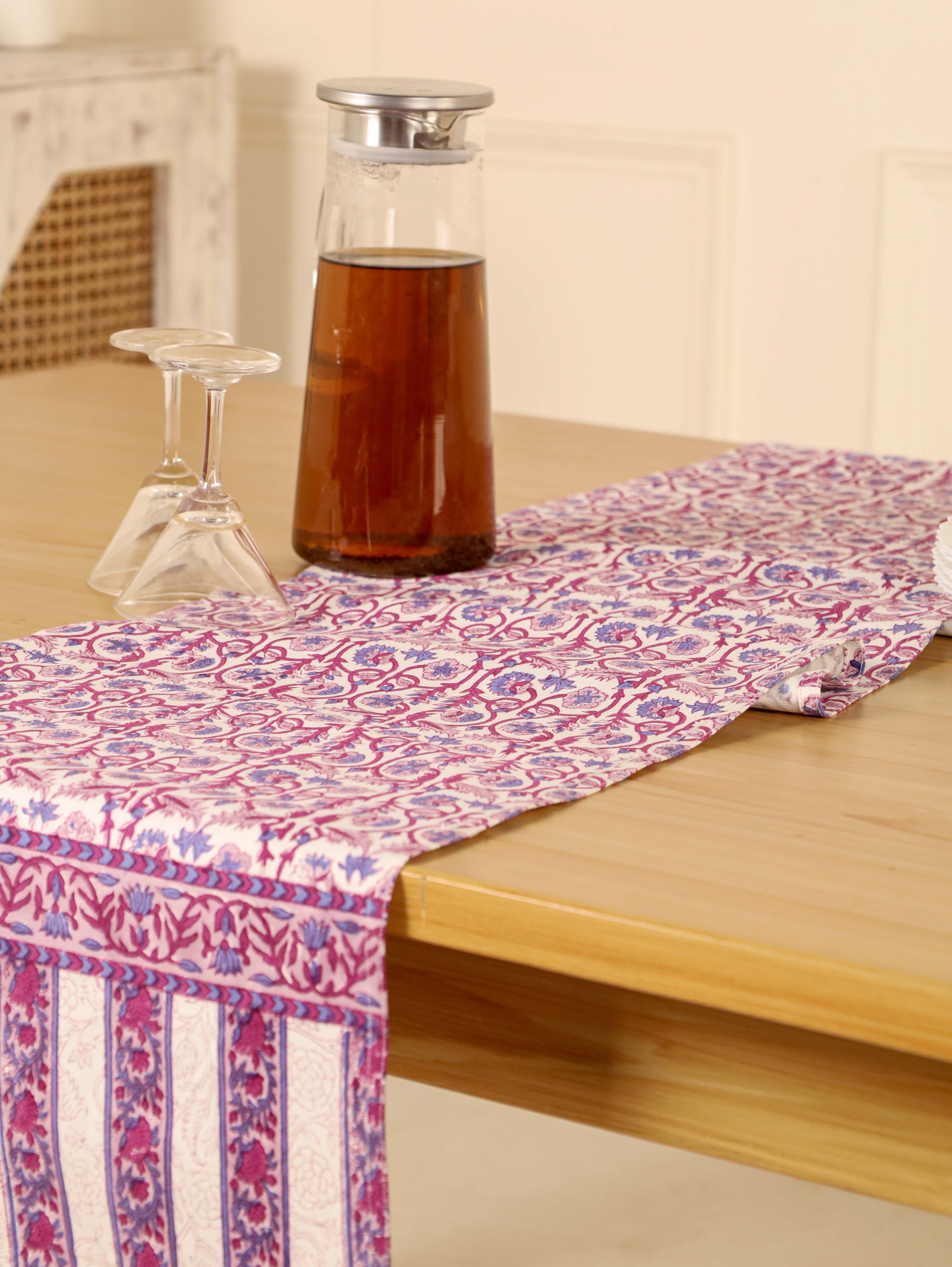 Blue and Purple Table Runner