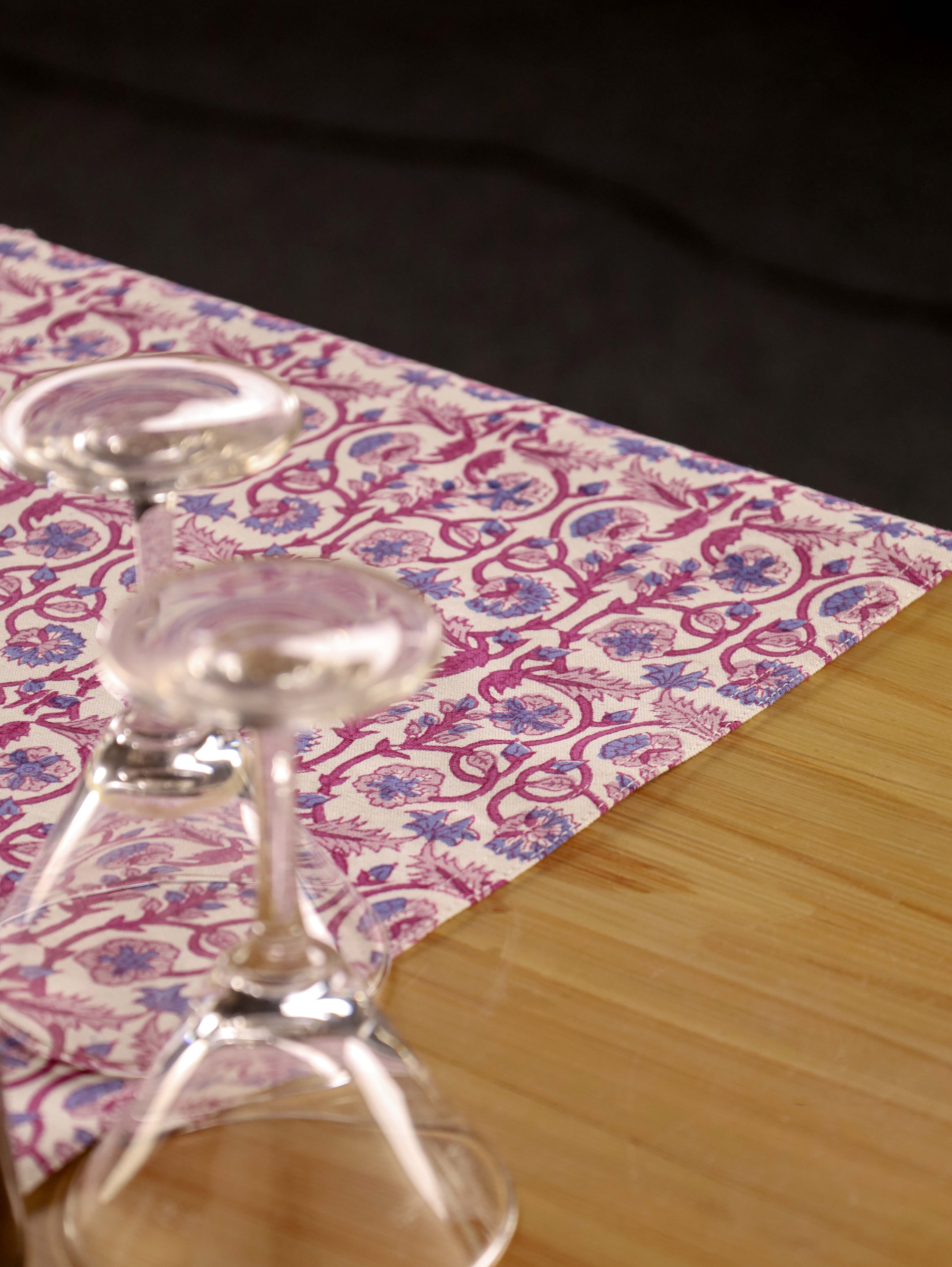 Blue and Purple Table Runner