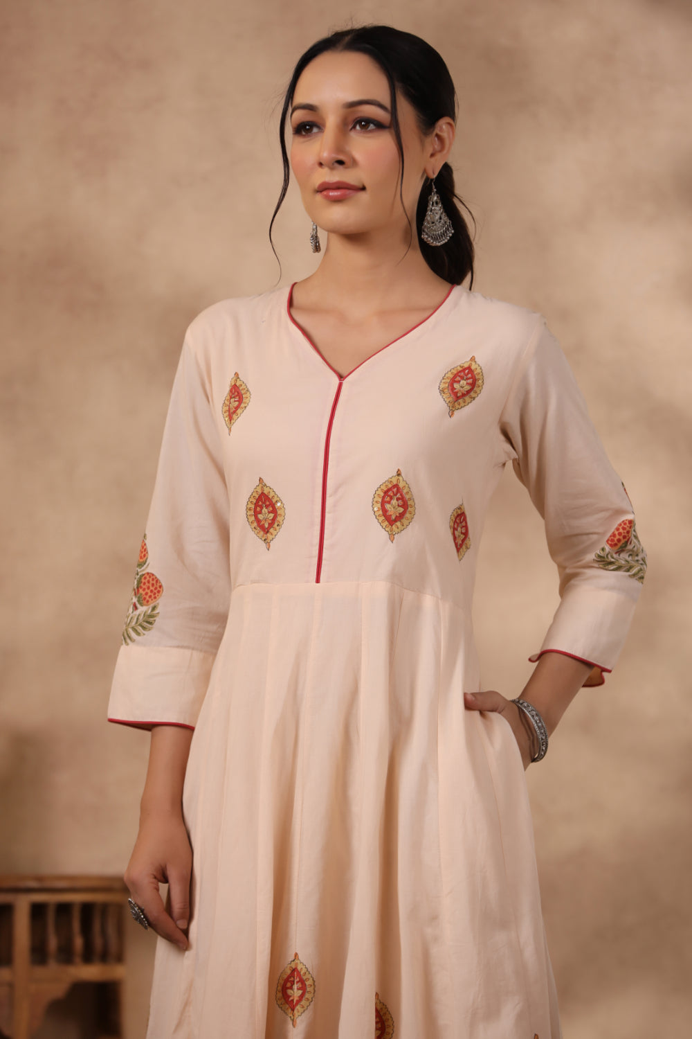 Shuddhi peach and orange long dress
