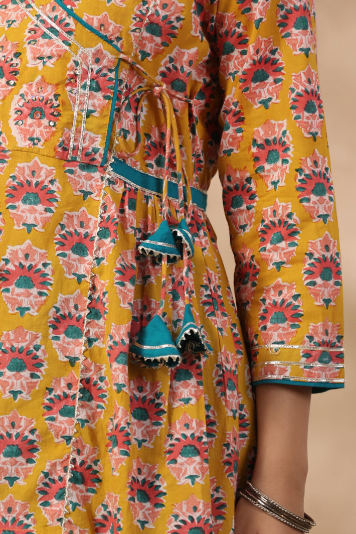 Shuddhi Yellow gota Top