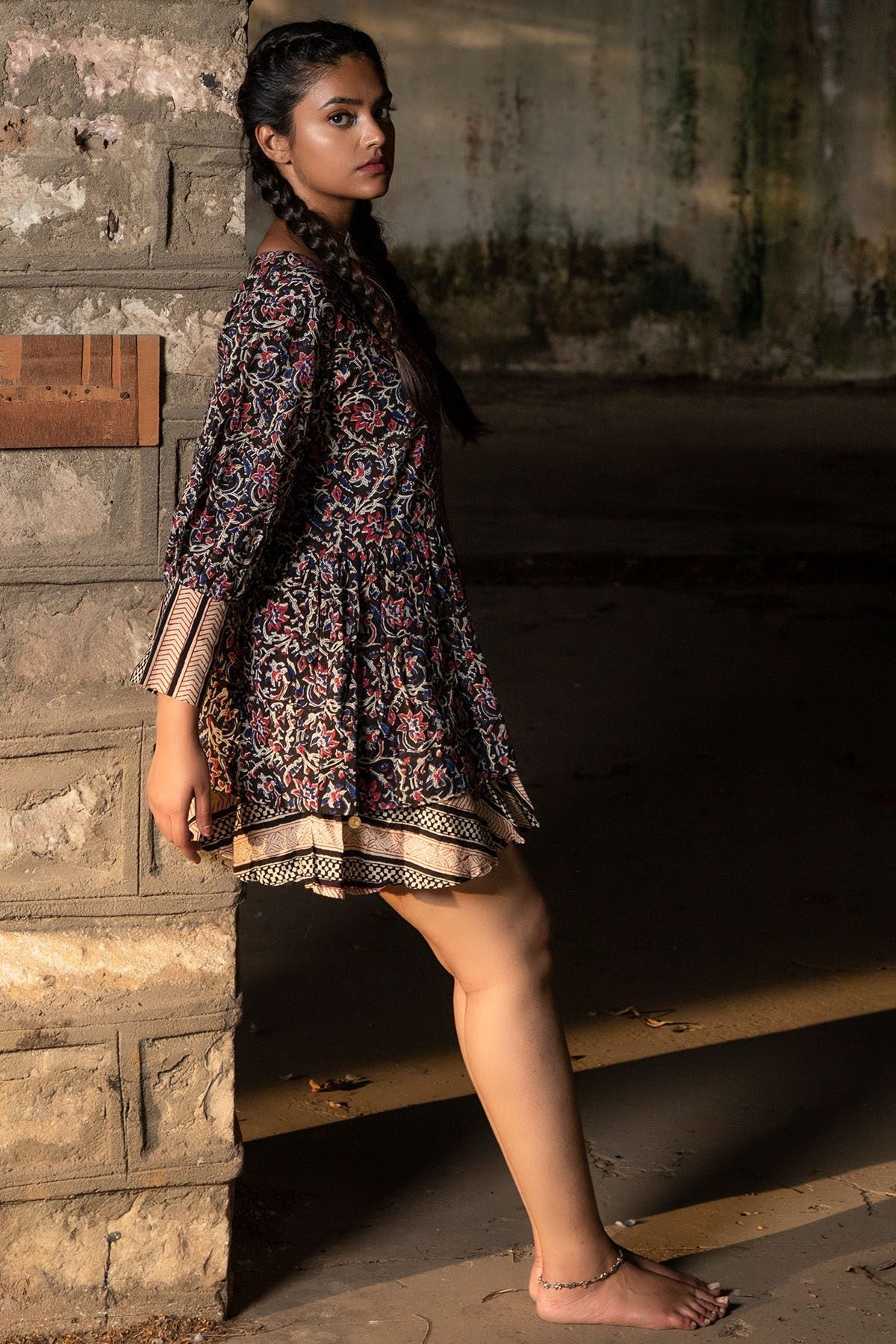 Shuddhi Kalamkari And Beige Top